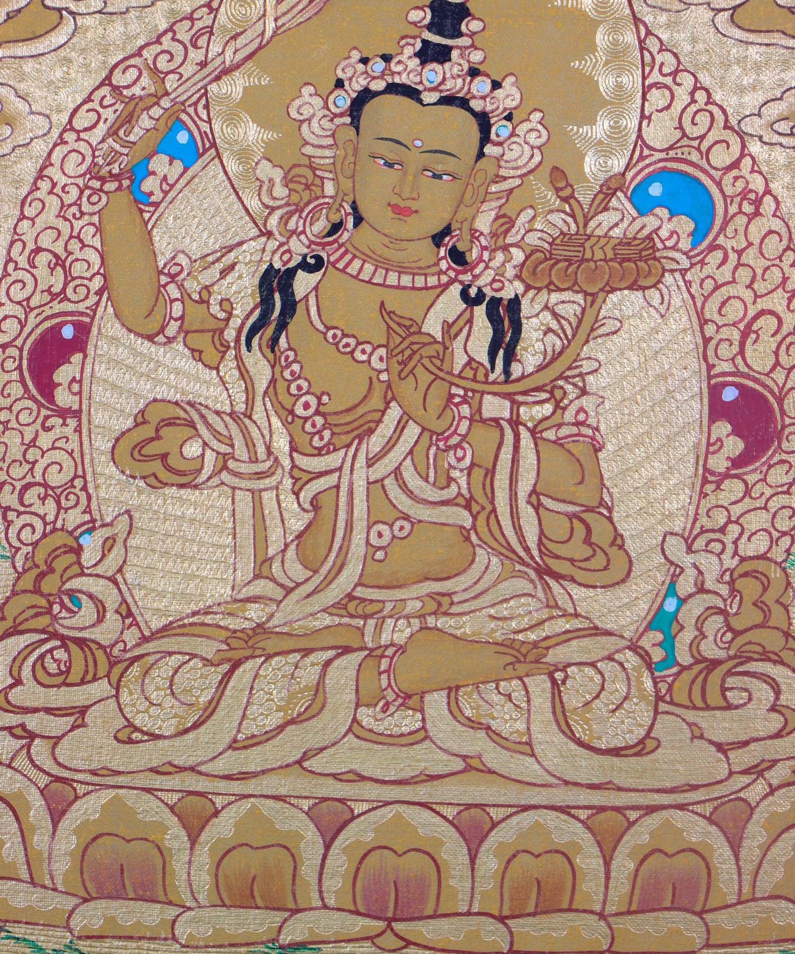 Thangka of Manjushri - Himalayas Shop