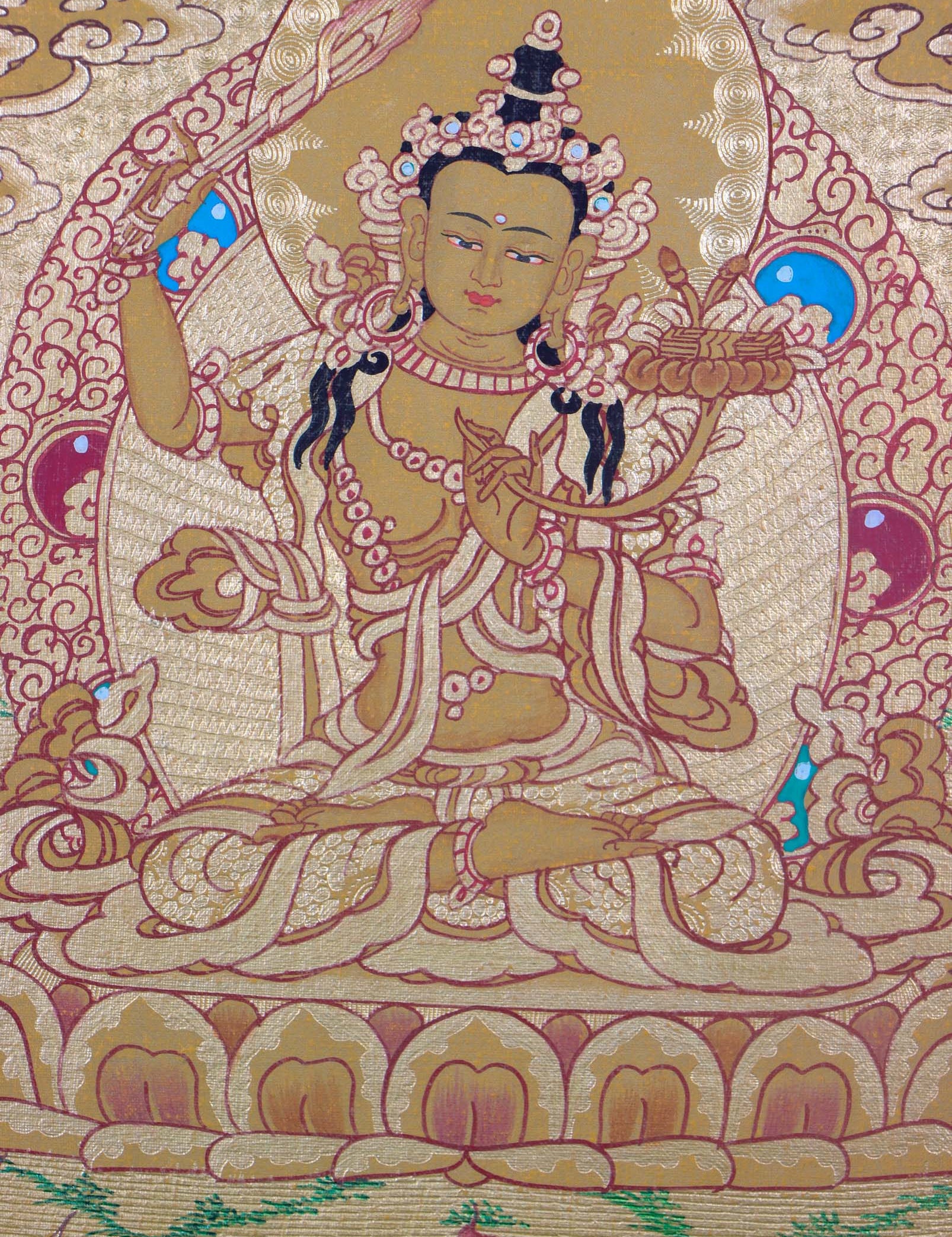 Thangka of Manjushri - Himalayas Shop