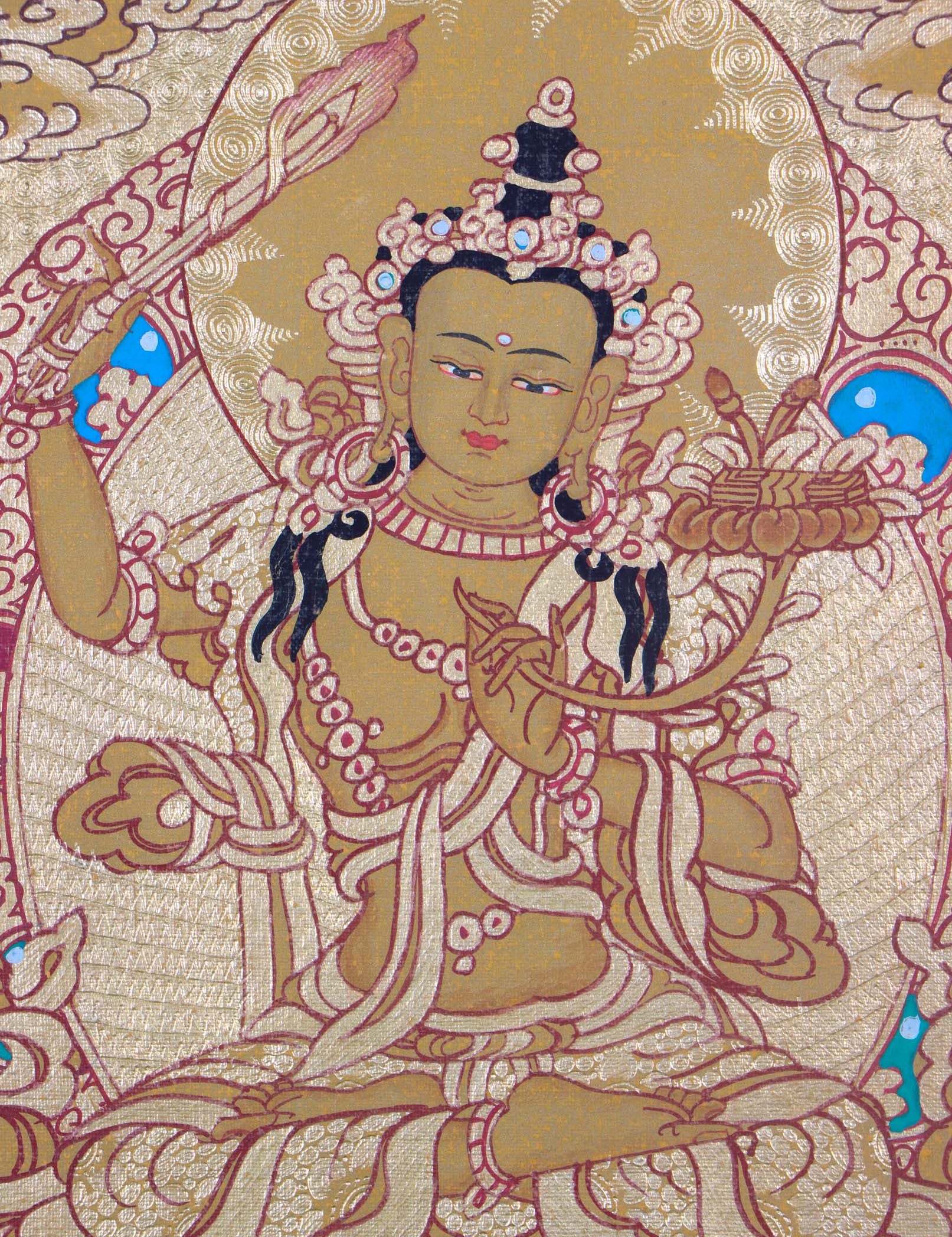 Thangka of Manjushri - Himalayas Shop