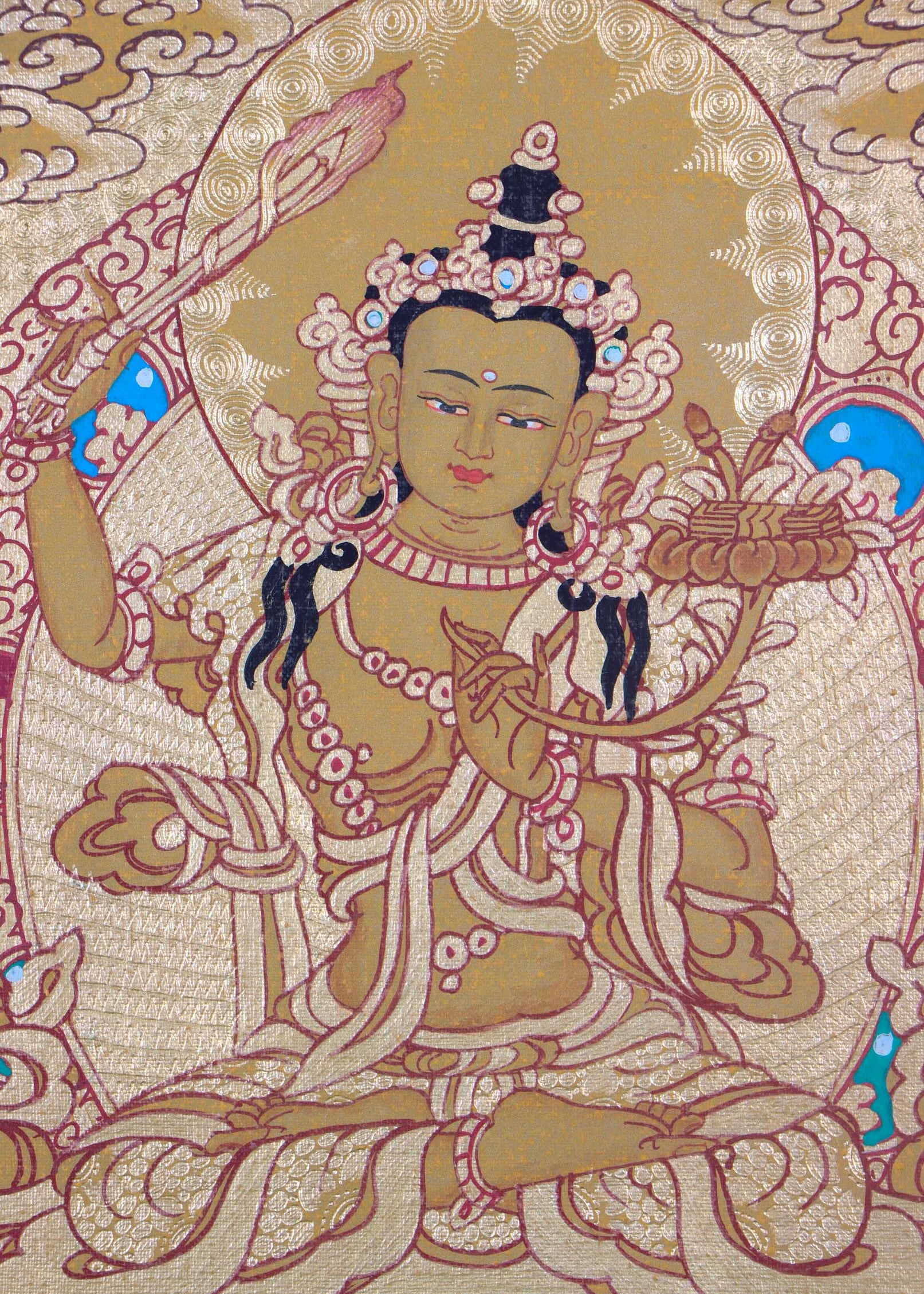 Thangka of Manjushri - Himalayas Shop