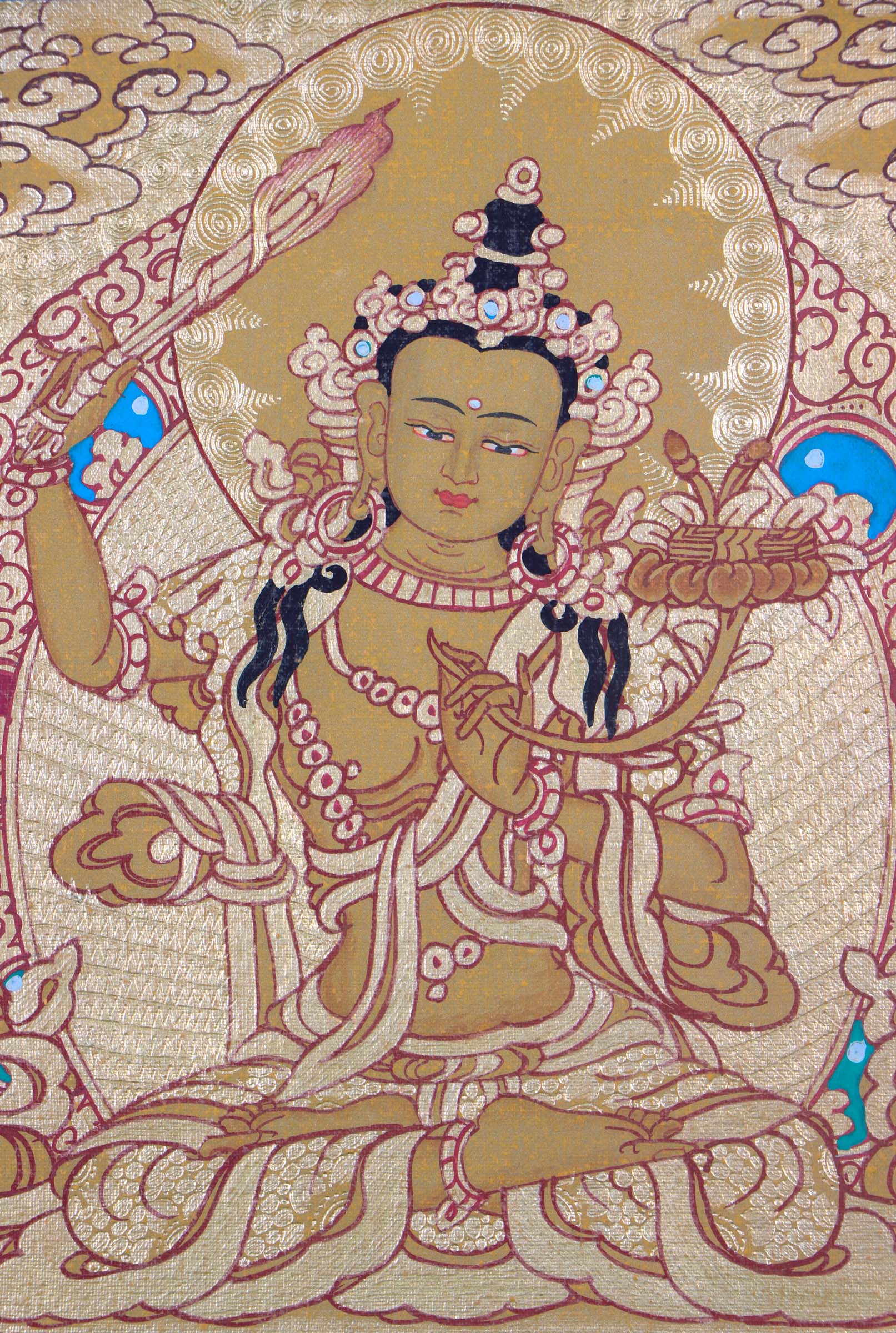 Thangka of Manjushri - Himalayas Shop