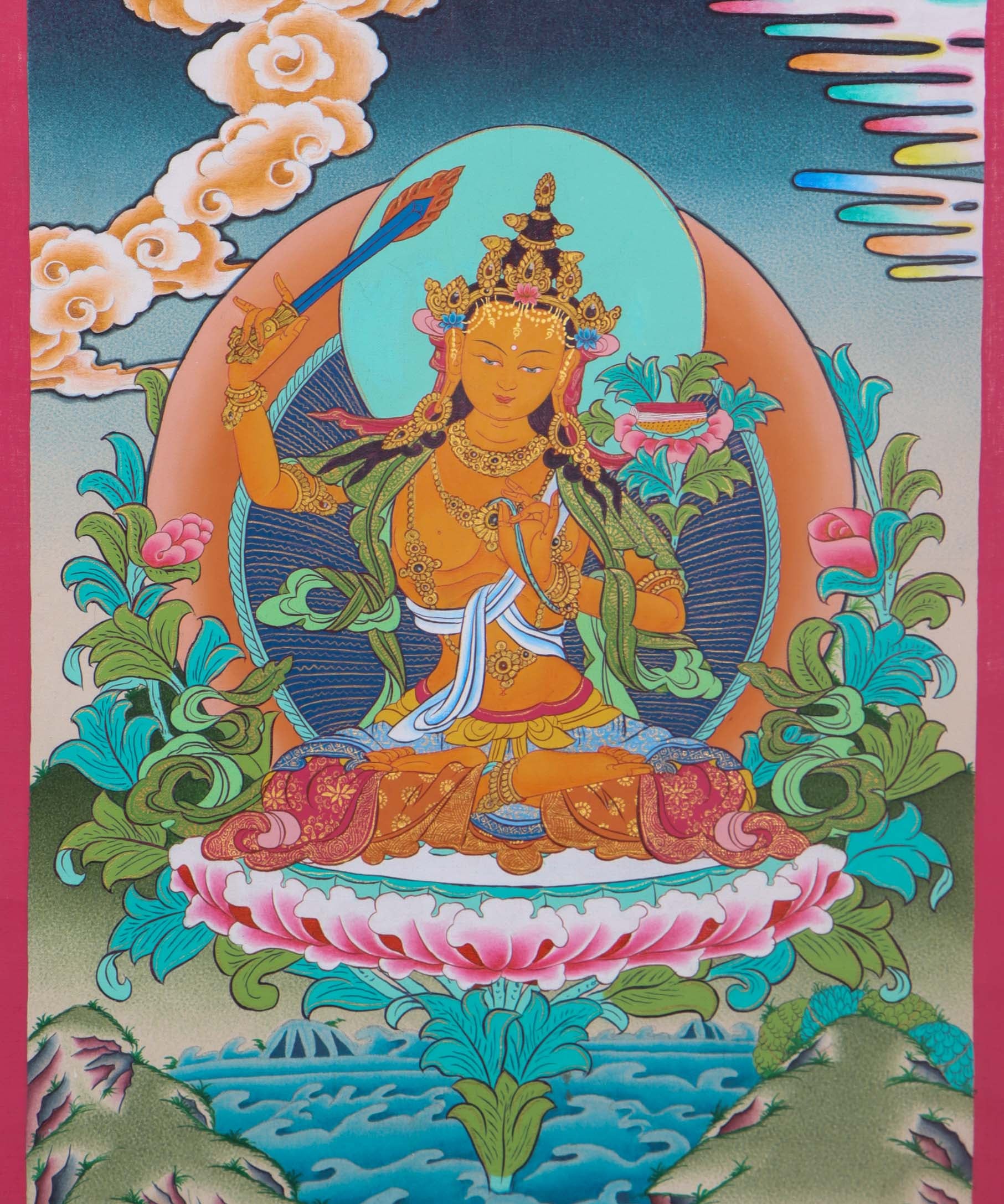 Manjushri holding Prajna Sword - Himalayaa Shop