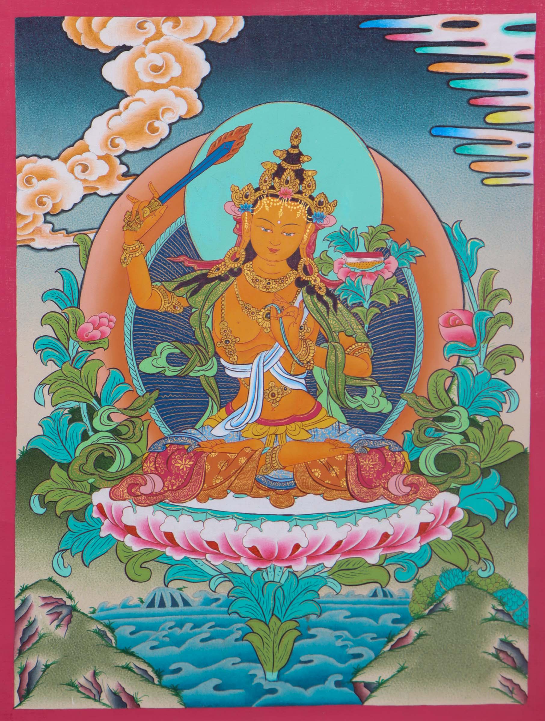 Manjushri holding Prajna Sword - Himalayaa Shop