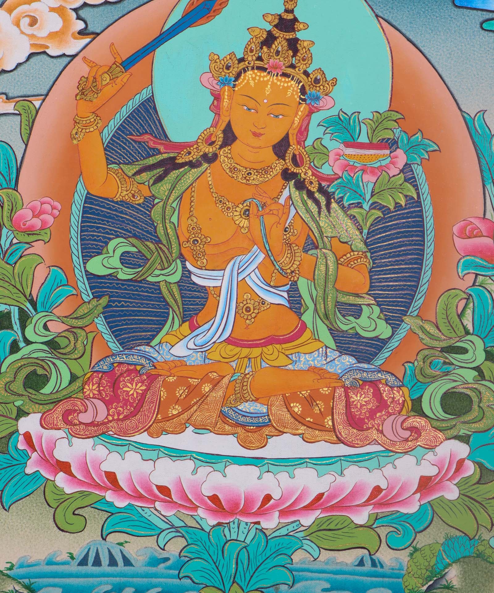 Manjushri holding Prajna Sword - Himalayaa Shop