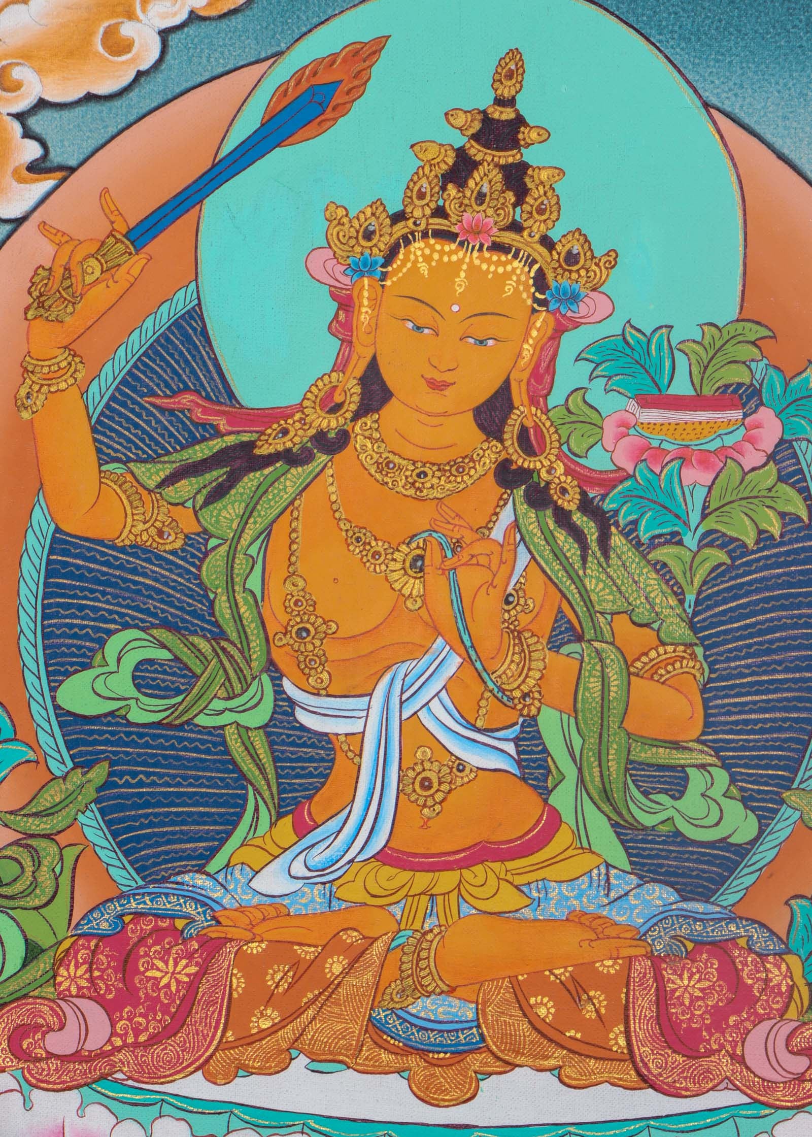 Manjushri holding Prajna Sword - Himalayaa Shop