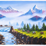 Oil Painting of Mount Annapurna - Himalayas Shop