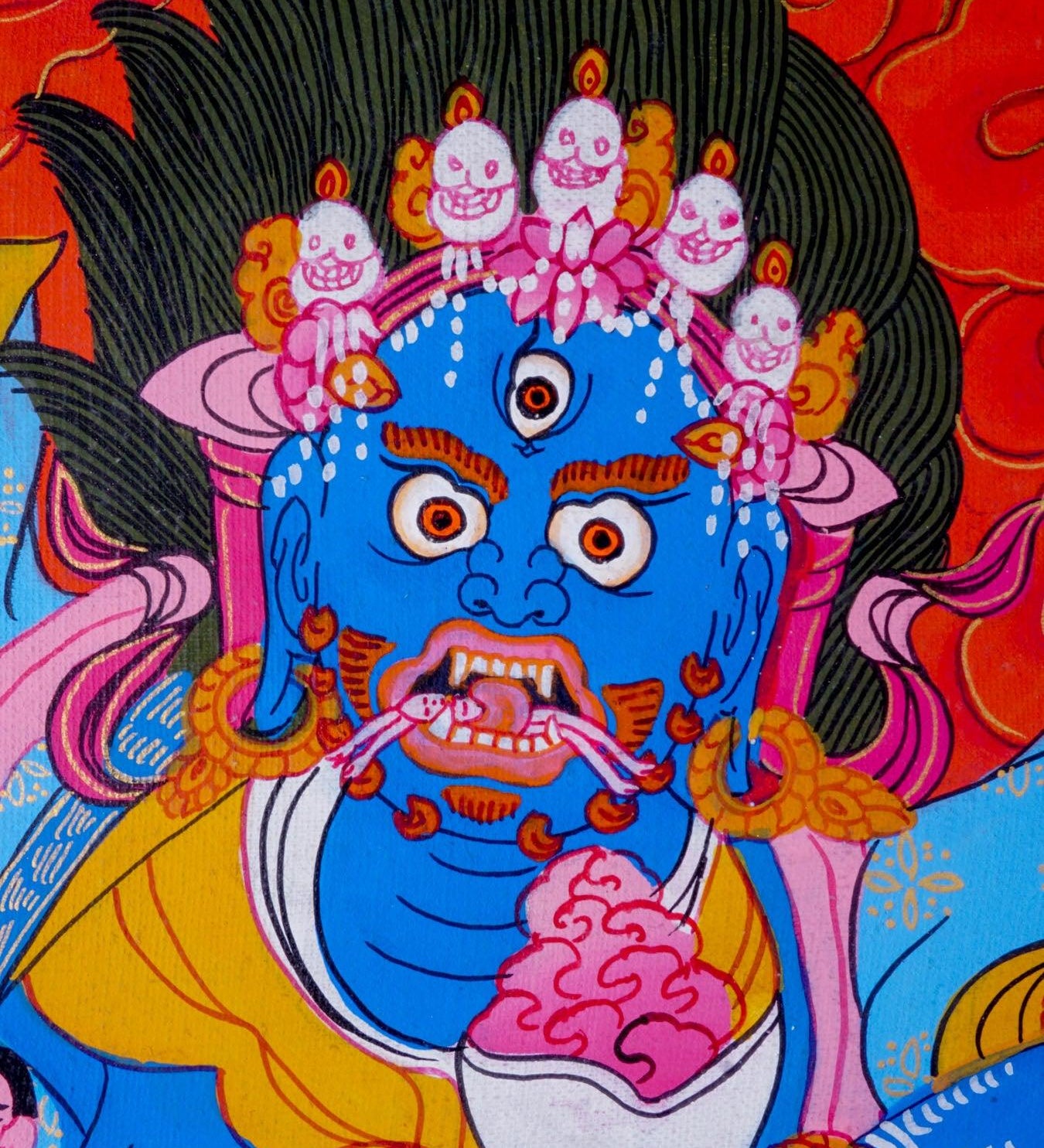 Protector deity - Palden Lhamo Thangka Painting