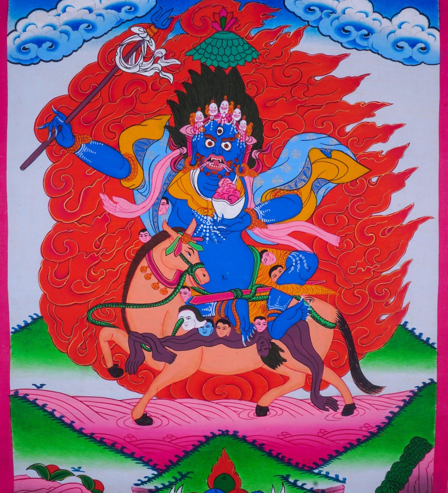 Protector deity - Palden Lhamo Thangka Painting