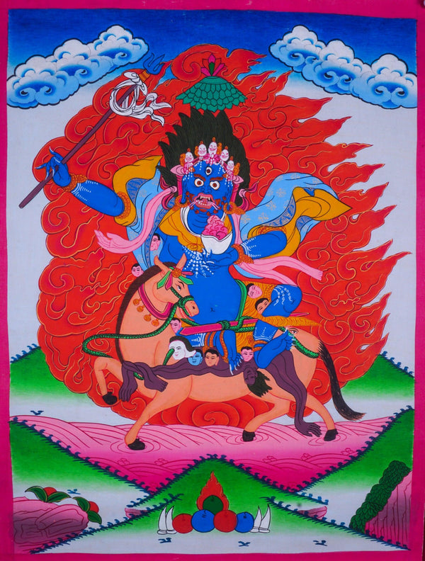 Protector deity - Palden Lhamo Thangka Painting