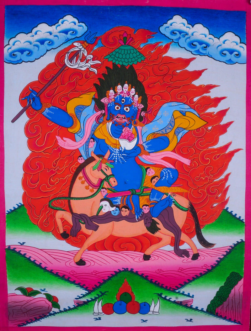 Protector deity - Palden Lhamo Thangka Painting