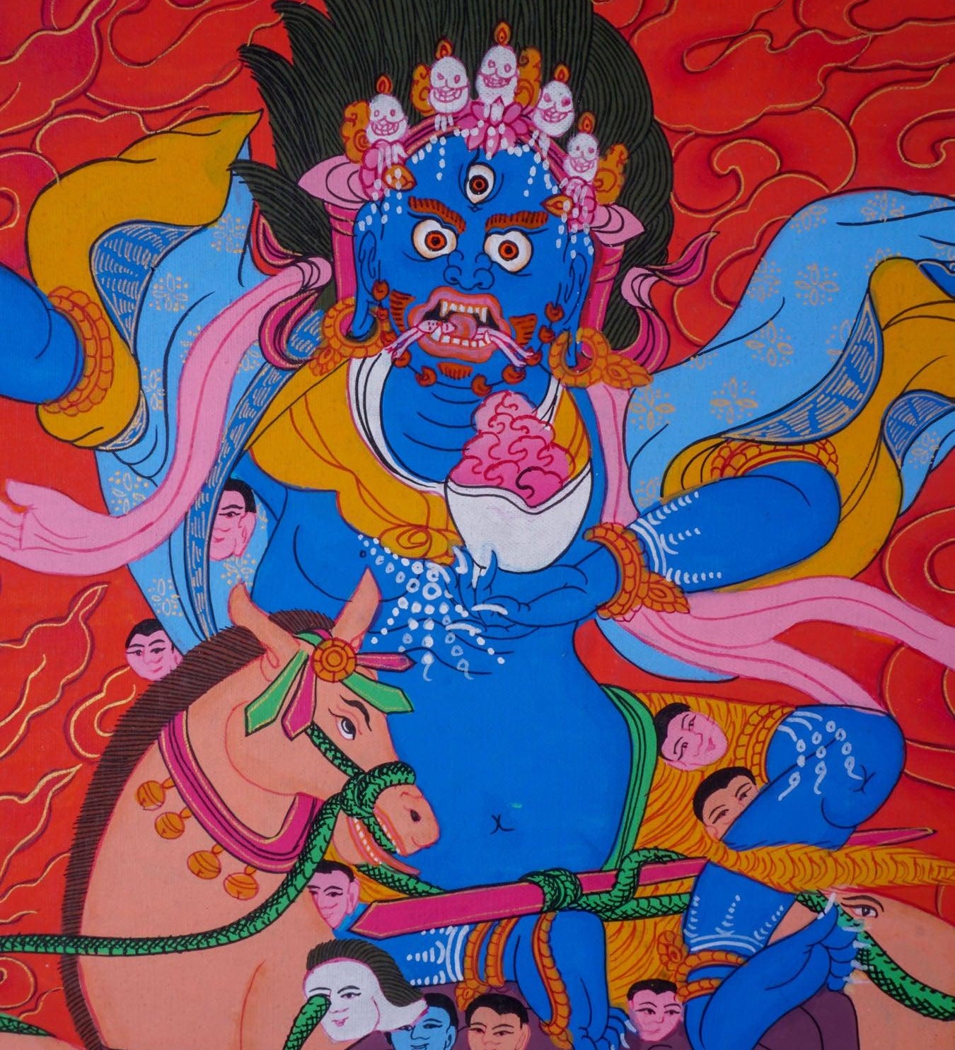 Protector deity - Palden Lhamo Thangka Painting