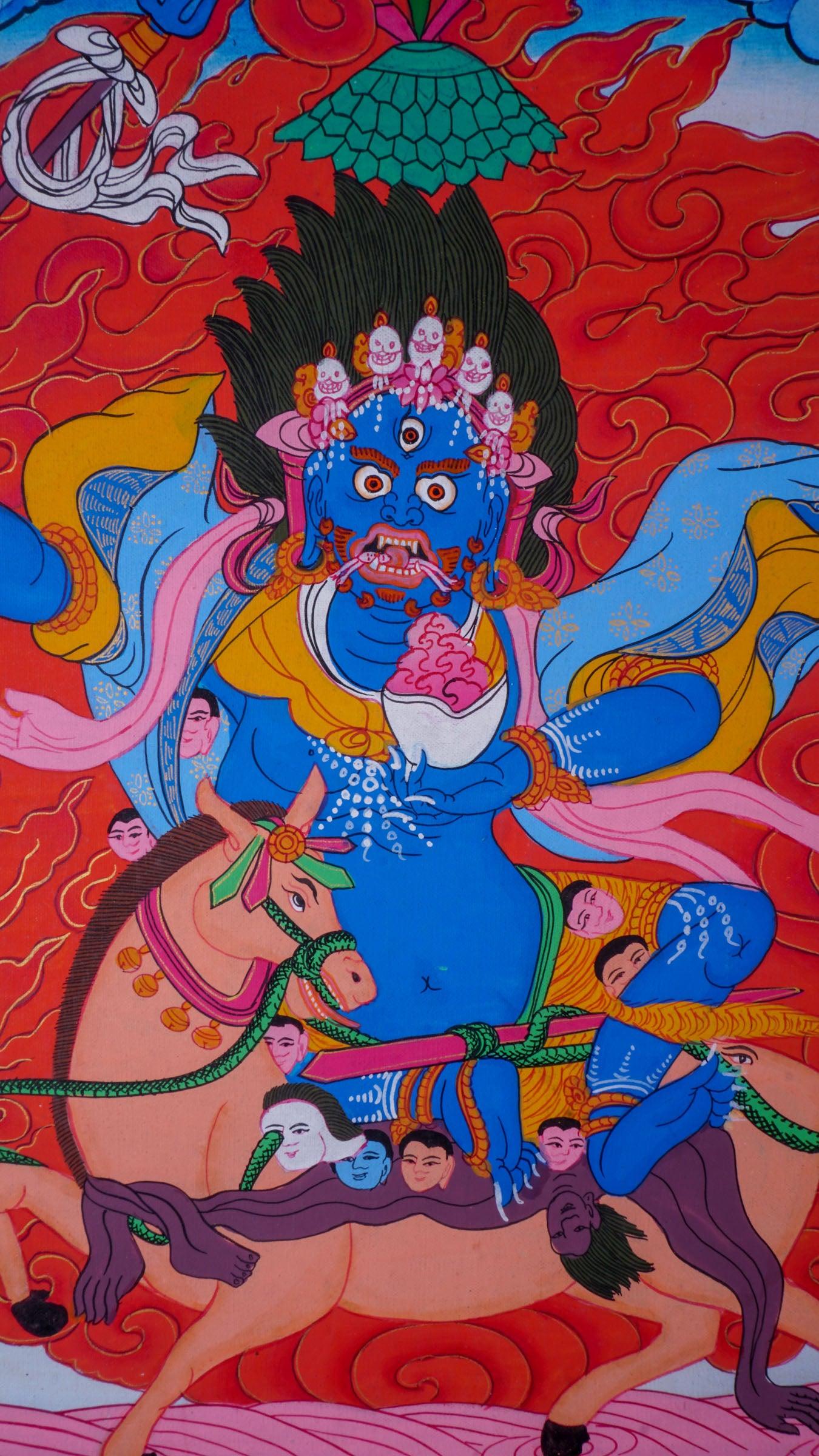 Protector deity - Palden Lhamo Thangka Painting