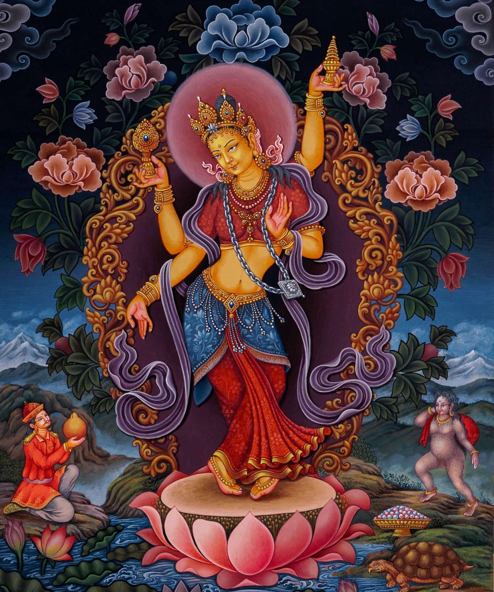 Laxmi Thangka Painting - Newari Style - Himalayas Shop