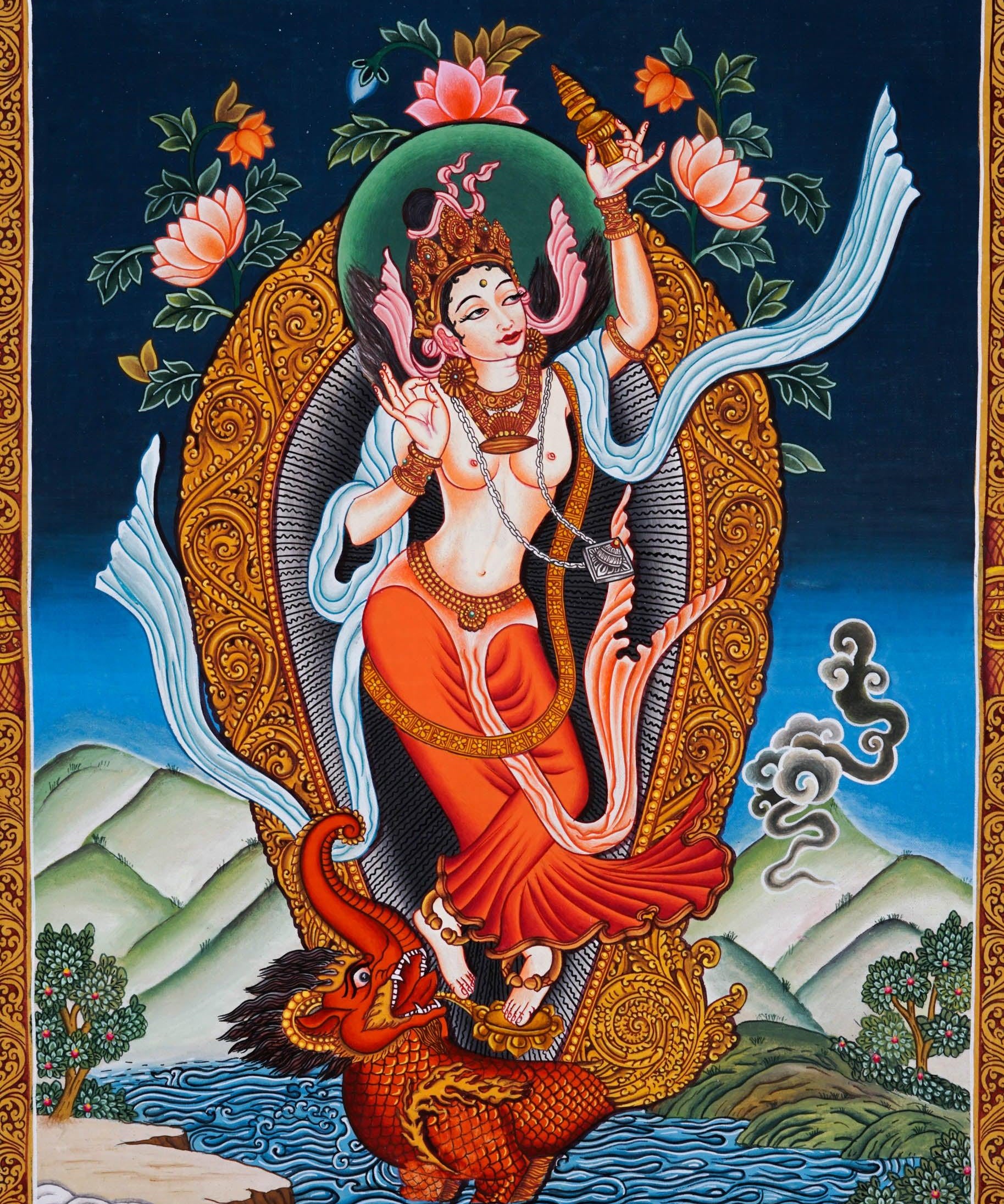 Laxmi Newari Thangka Painting - Best handpainted thangka painting - HimalayasShop