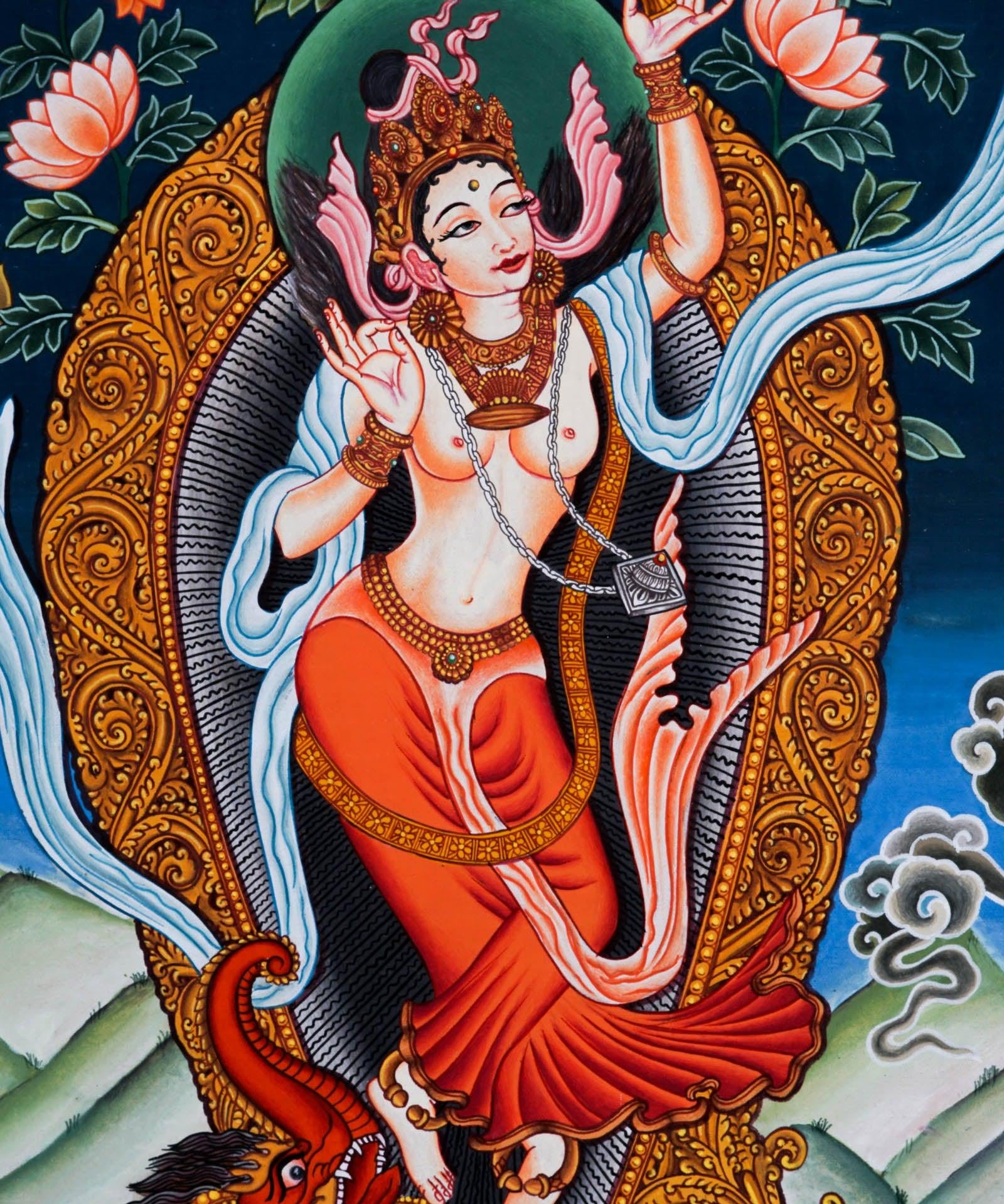 Laxmi Newari Thangka Painting - Best handpainted thangka painting - HimalayasShop