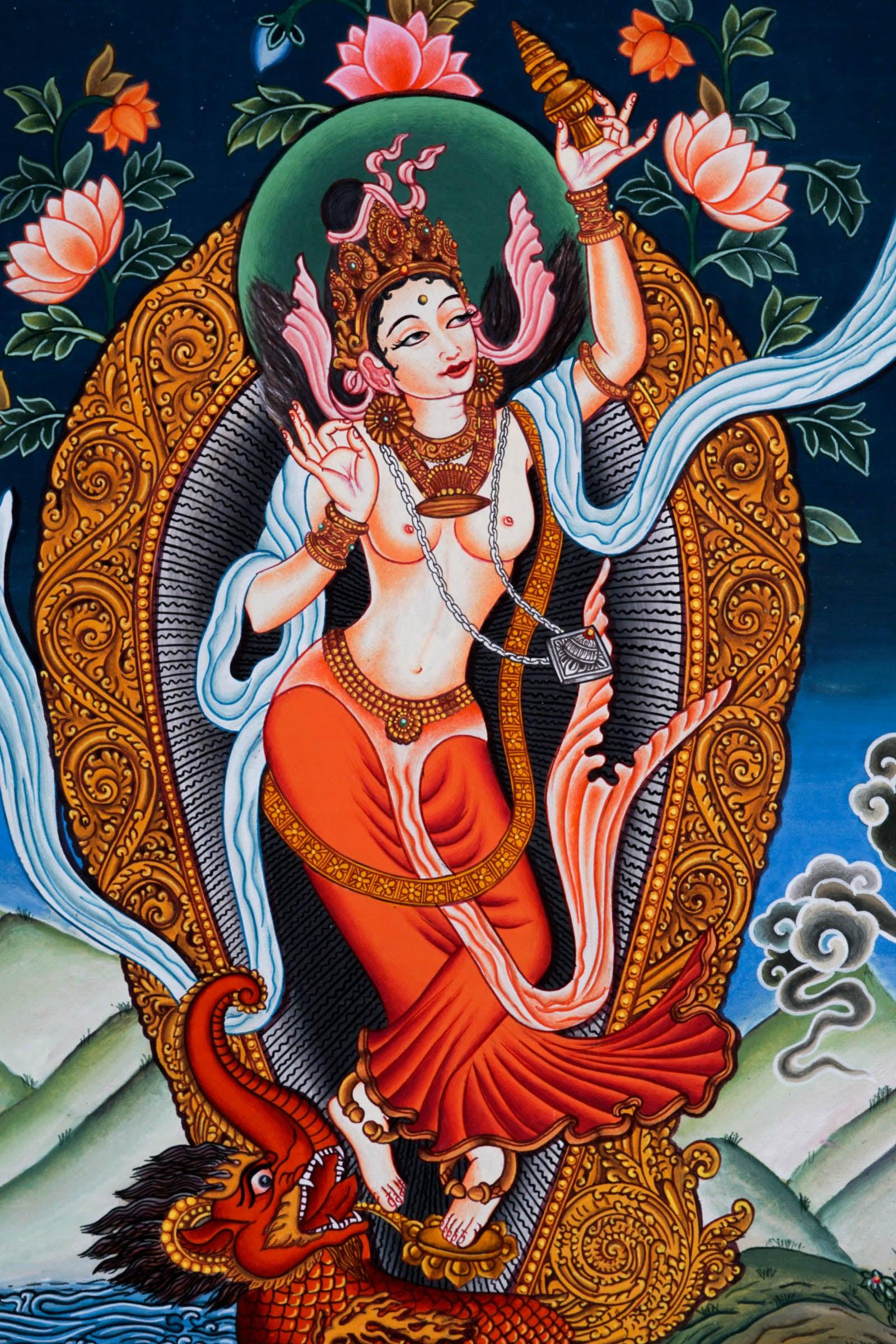 Laxmi Newari Thangka Painting - Best handpainted thangka painting - HimalayasShop