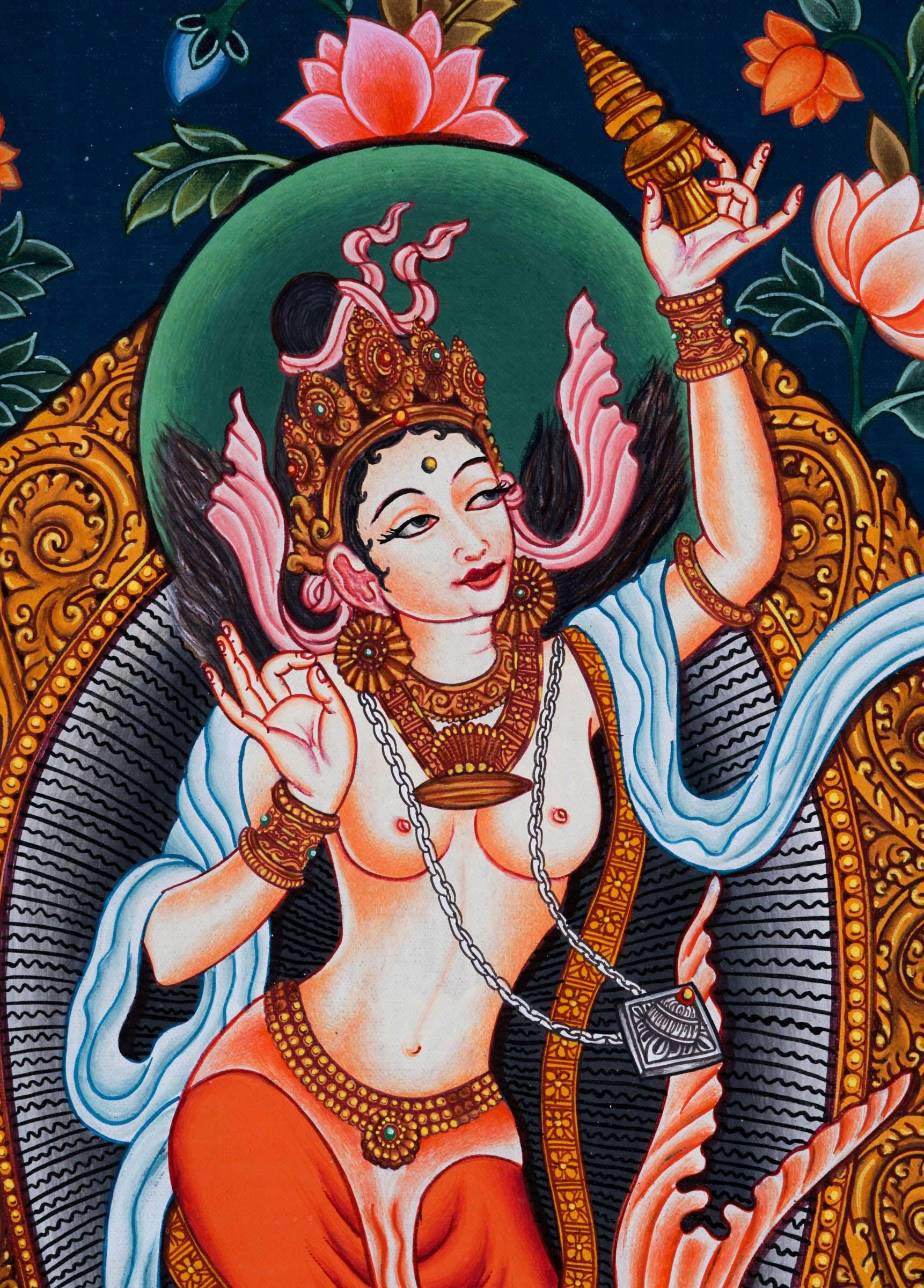 Laxmi Newari Thangka Painting - Best handpainted thangka painting - HimalayasShop