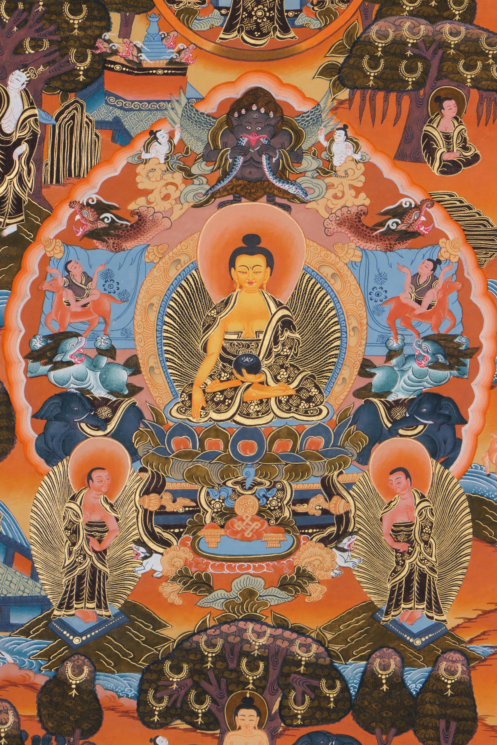 Life of Buddha Thangka Painting - Himalayas Shop