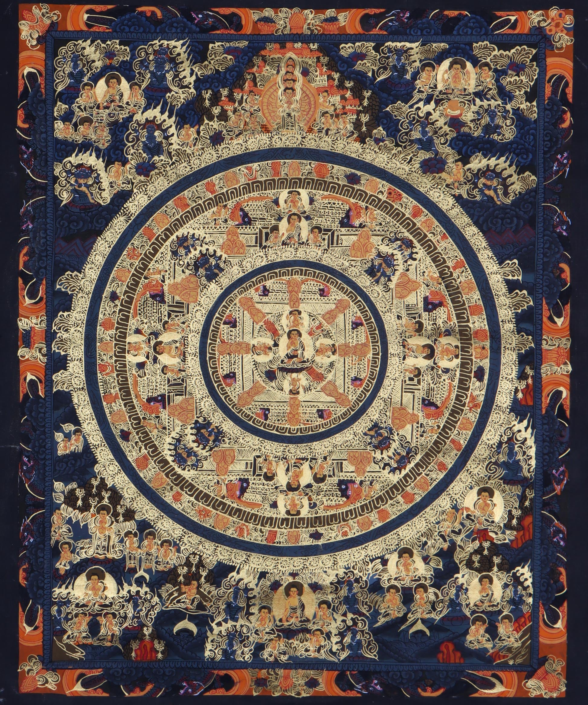Buddha Mandala Thangka - Handpainted Thangka Art - Himalayas Shop 