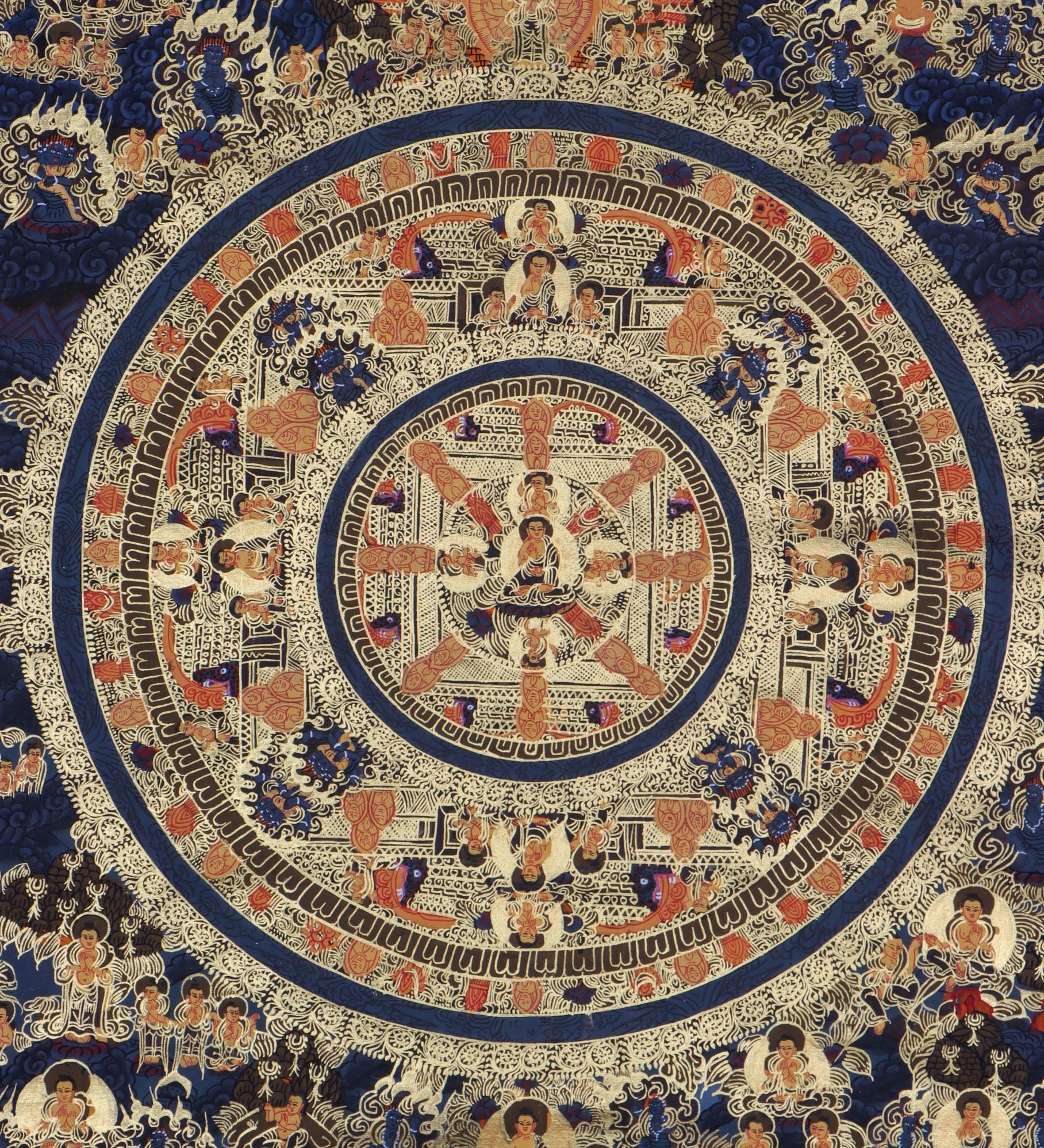 Buddha Mandala Thangka - Handpainted Thangka Art - Himalayas Shop 