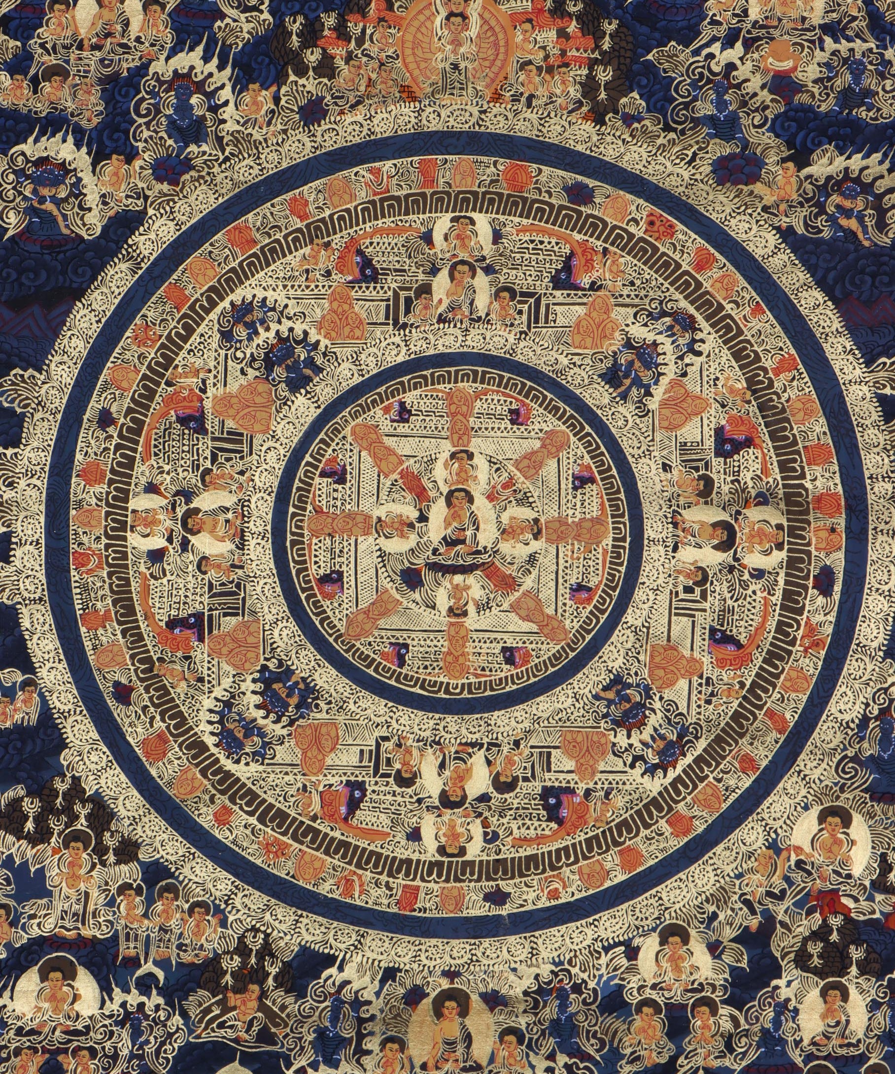 Buddha Mandala Thangka - Handpainted Thangka Art - Himalayas Shop 