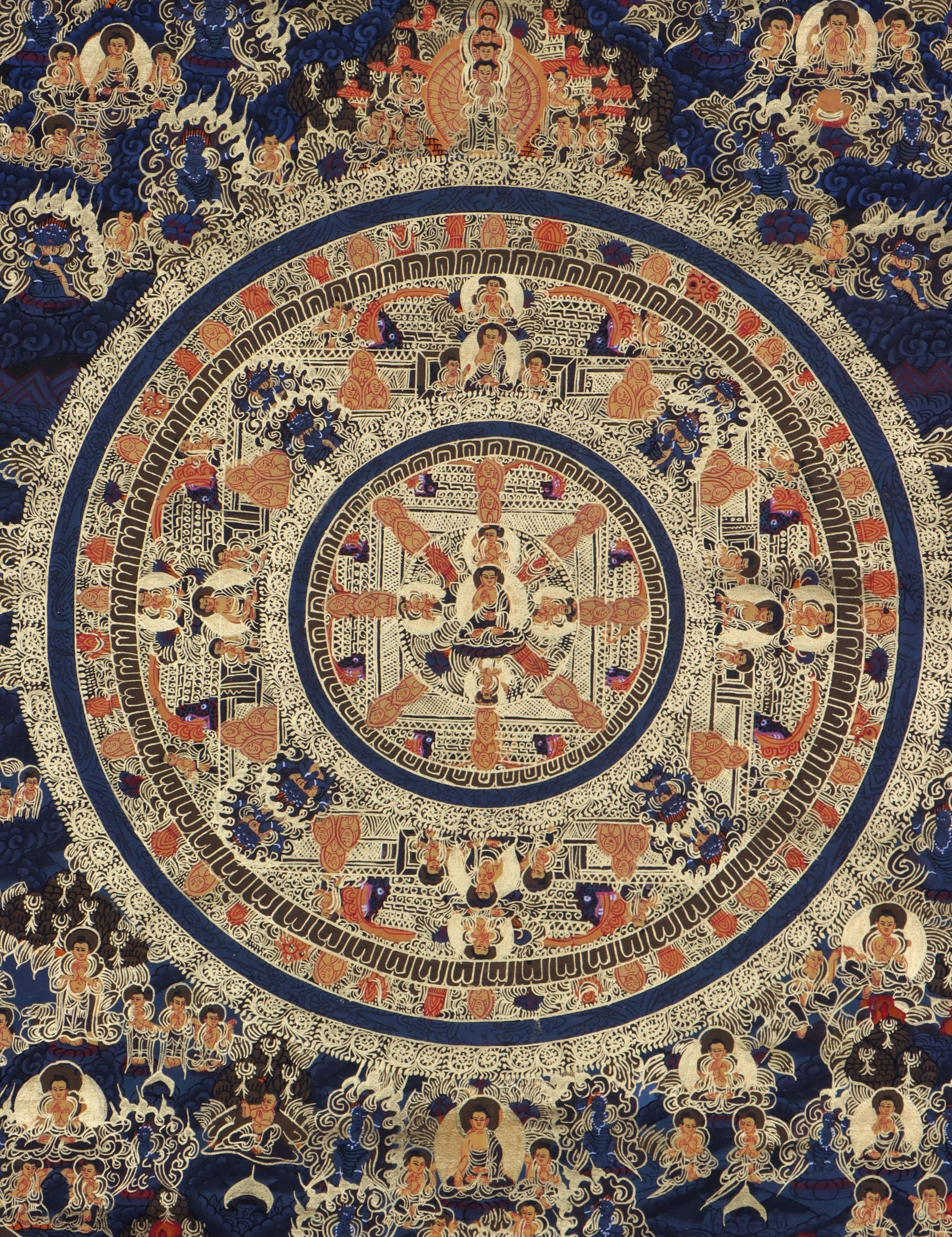Buddha Mandala Thangka - Handpainted Thangka Art - Himalayas Shop 