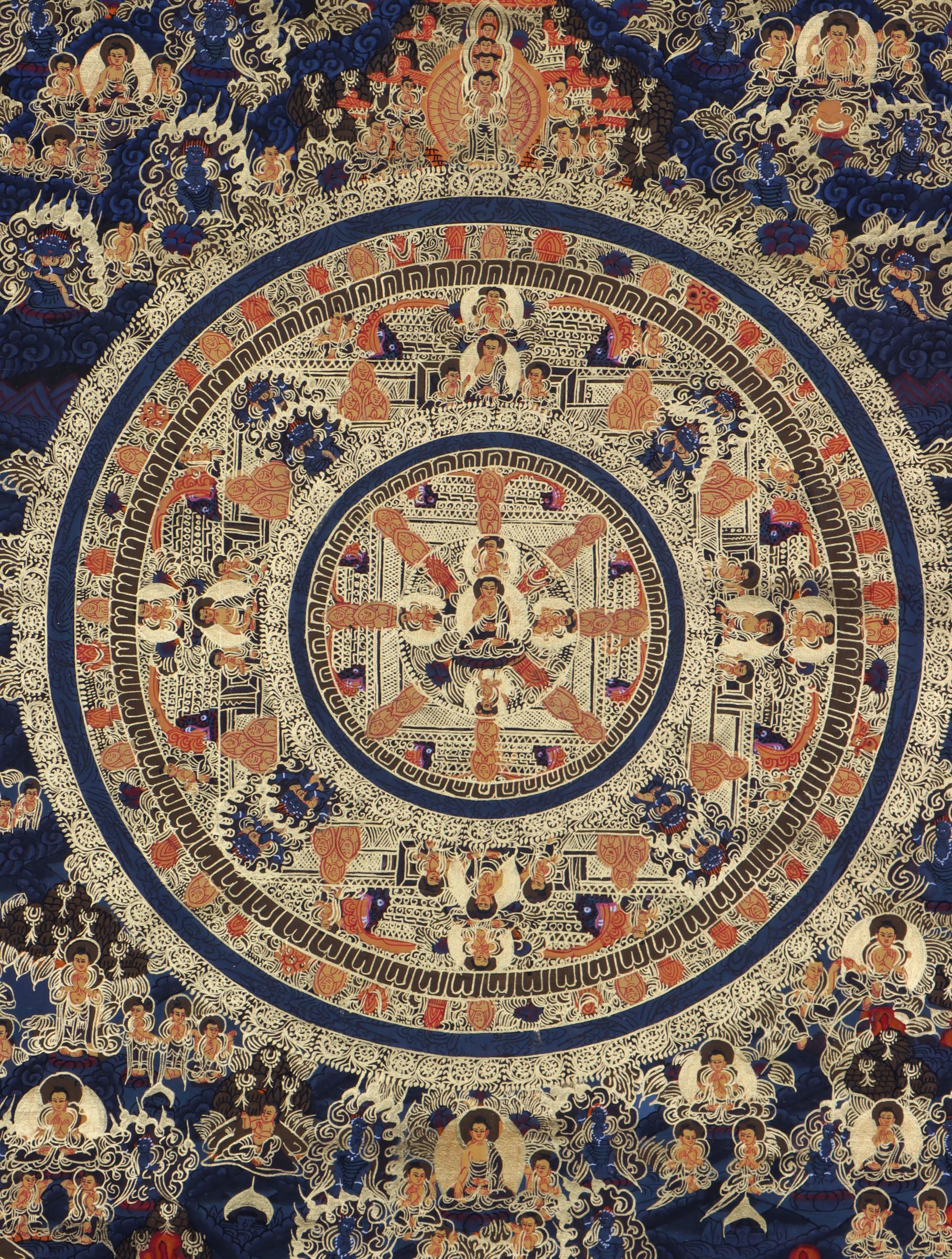 Buddha Mandala Thangka - Handpainted Thangka Art - Himalayas Shop 