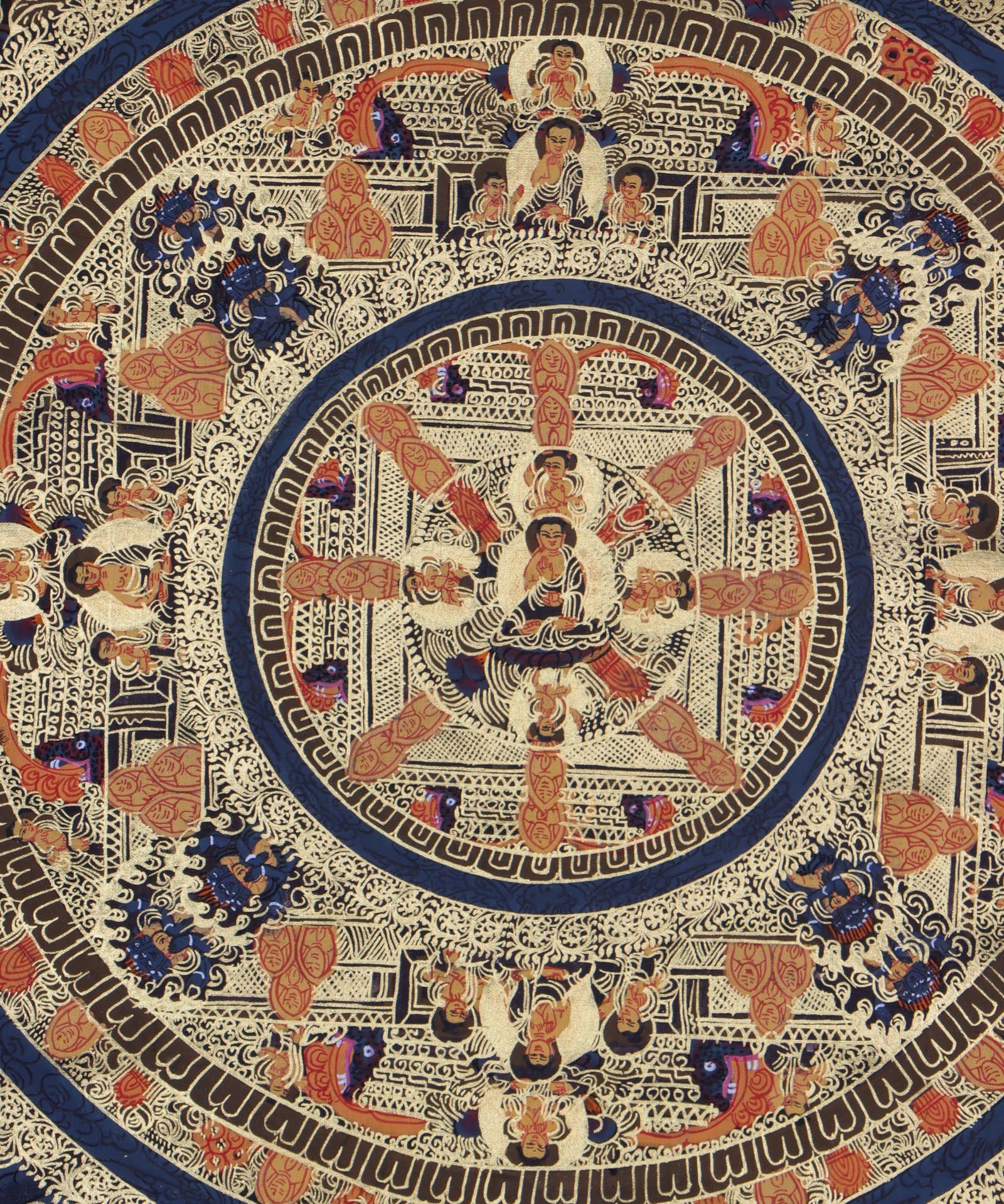 Buddha Mandala Thangka - Handpainted Thangka Art - Himalayas Shop 