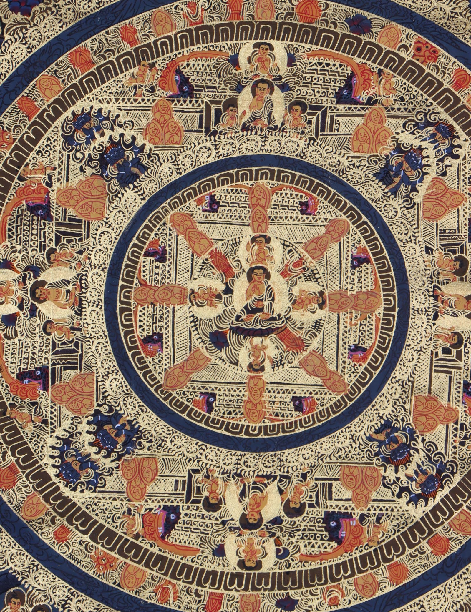 Buddha Mandala Thangka - Handpainted Thangka Art - Himalayas Shop 