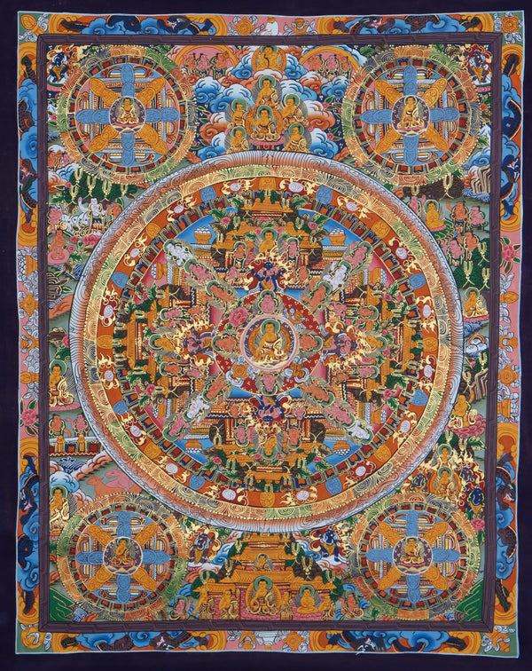 Buddha Mandala Thangka - Handpainted Thangka Art - Himalayas Shop 