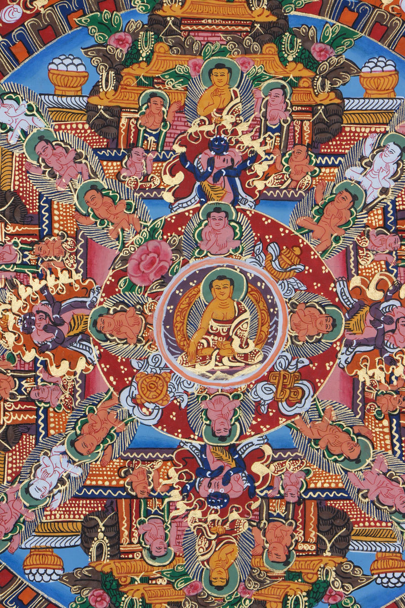 Buddha Mandala Thangka - Handpainted Thangka Art - Himalayas Shop 