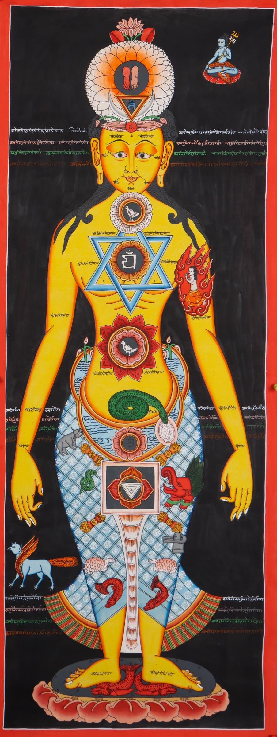 Seven Chakra Art Tibetan Thangka - Himalayas Shop