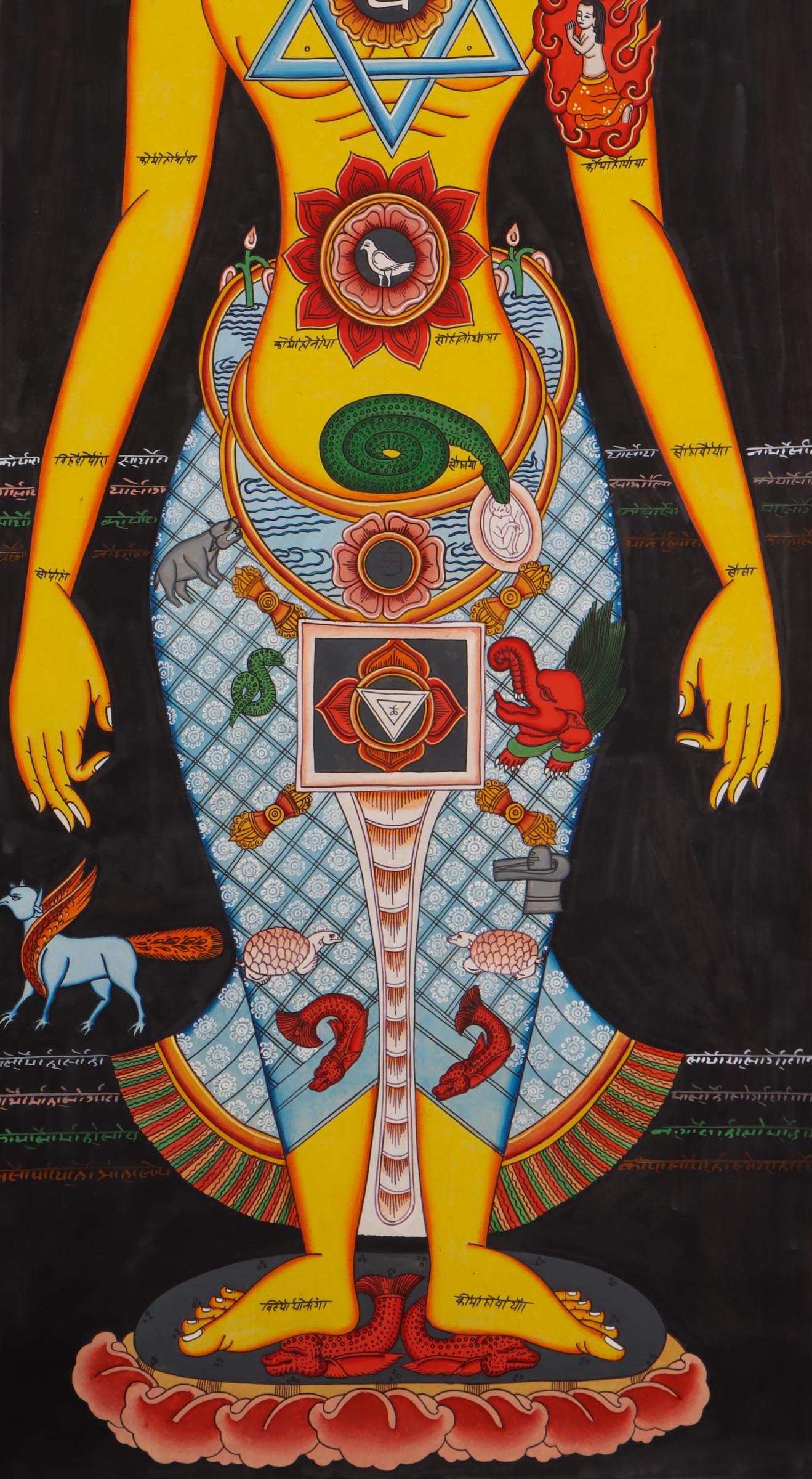 Seven Chakra Art Tibetan Thangka - Himalayas Shop