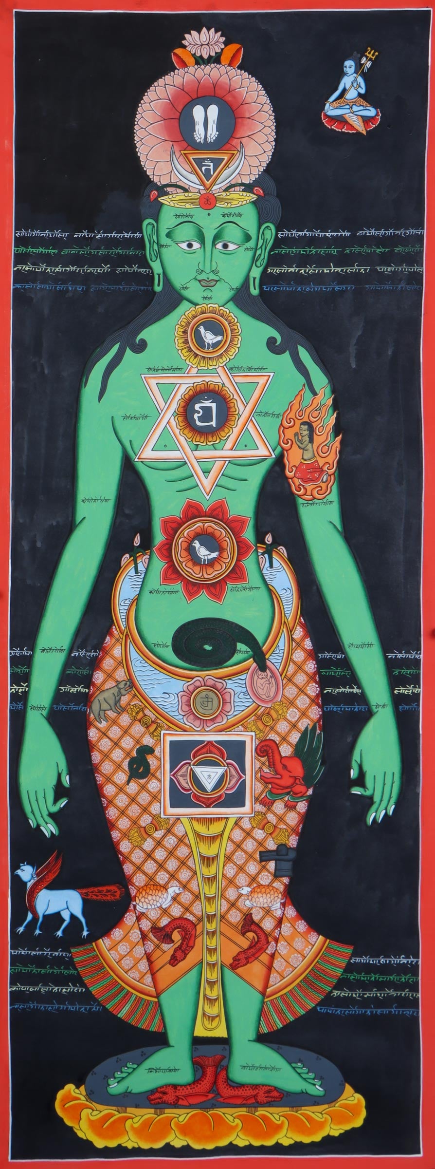 Seven Chakra Art Tibetan Thangka - Himalayas Shop