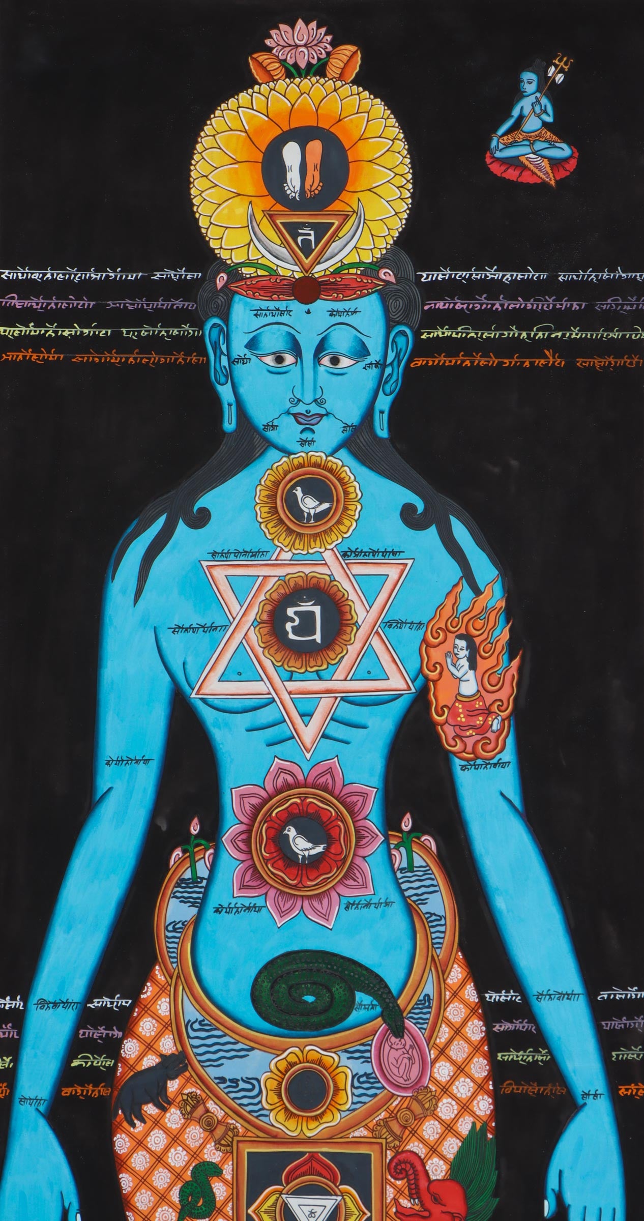 Seven Chakra Art Tibetan Thangka - Himalayas Shop