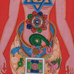 7 Chakra Art Thangka painting - Handpainted Tibetan Thangka Art - Himalayas Shop