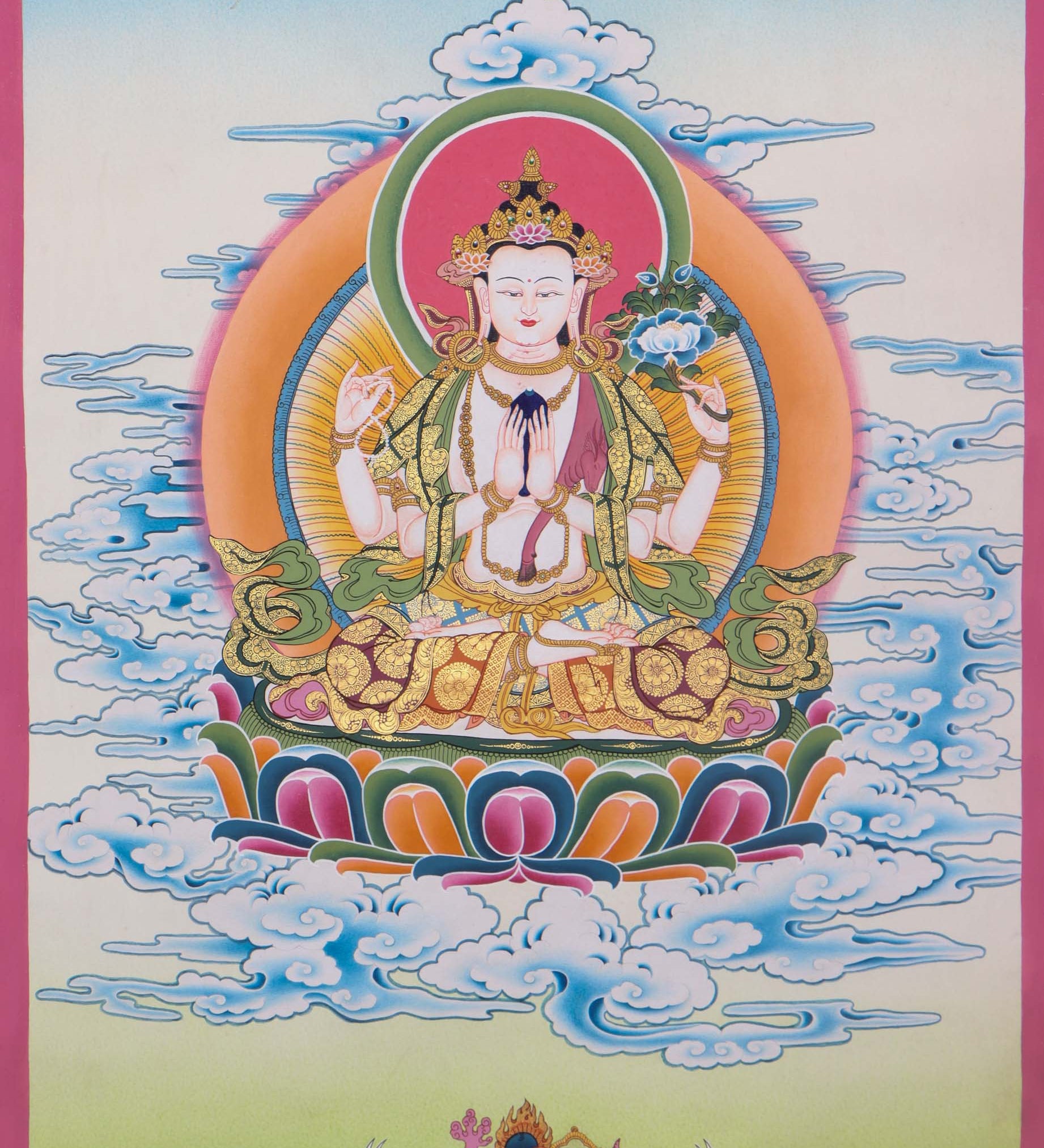 Chenrezig Thangka Painting