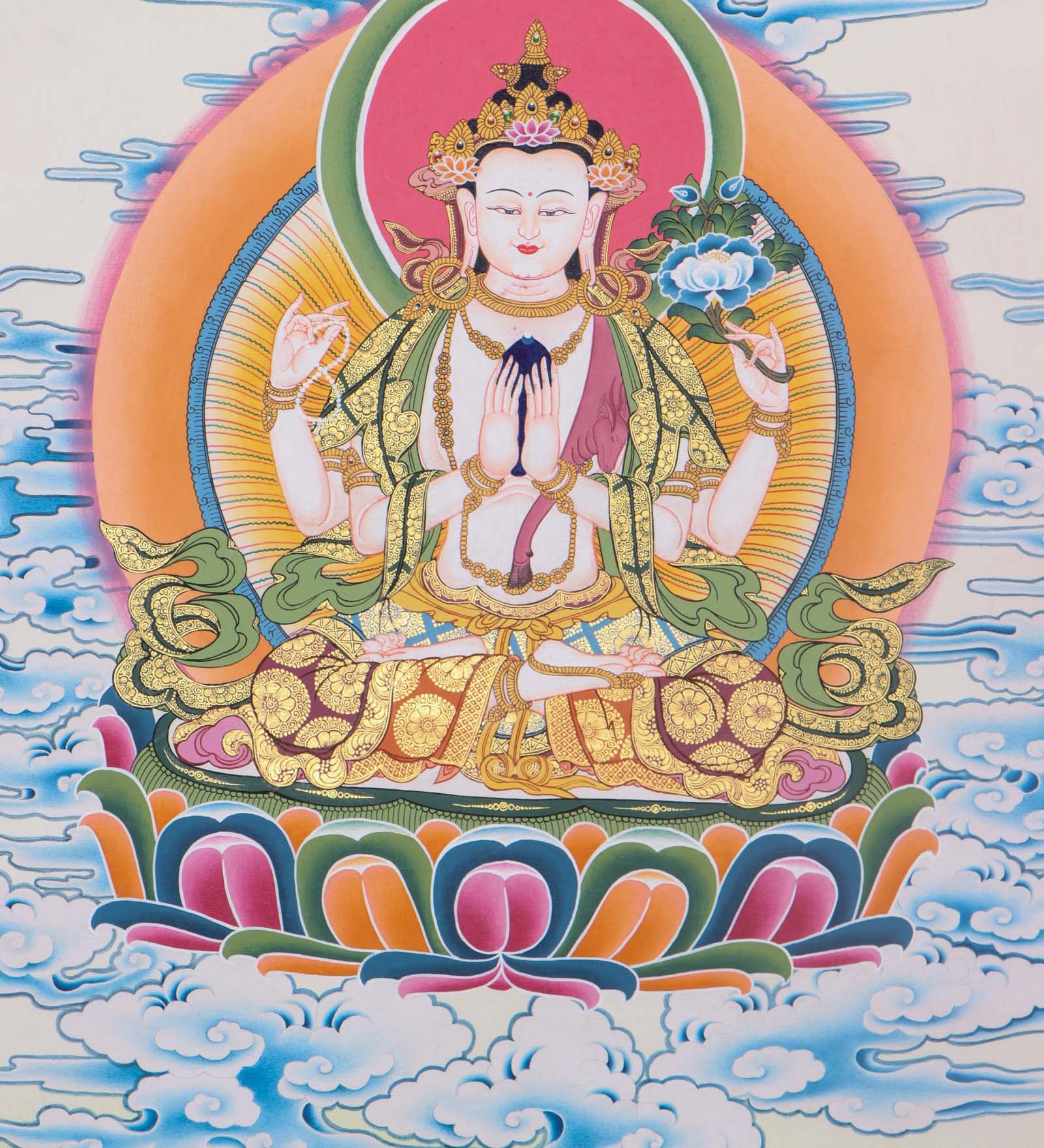 Chenrezig Thangka Painting
