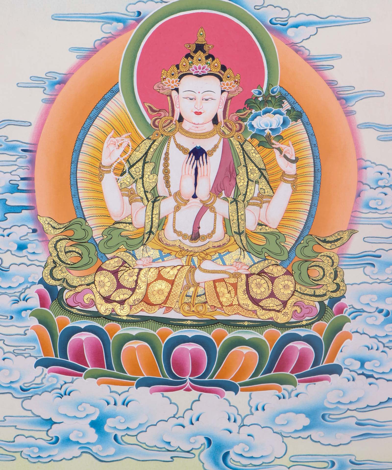 Chenrezig Thangka Painting