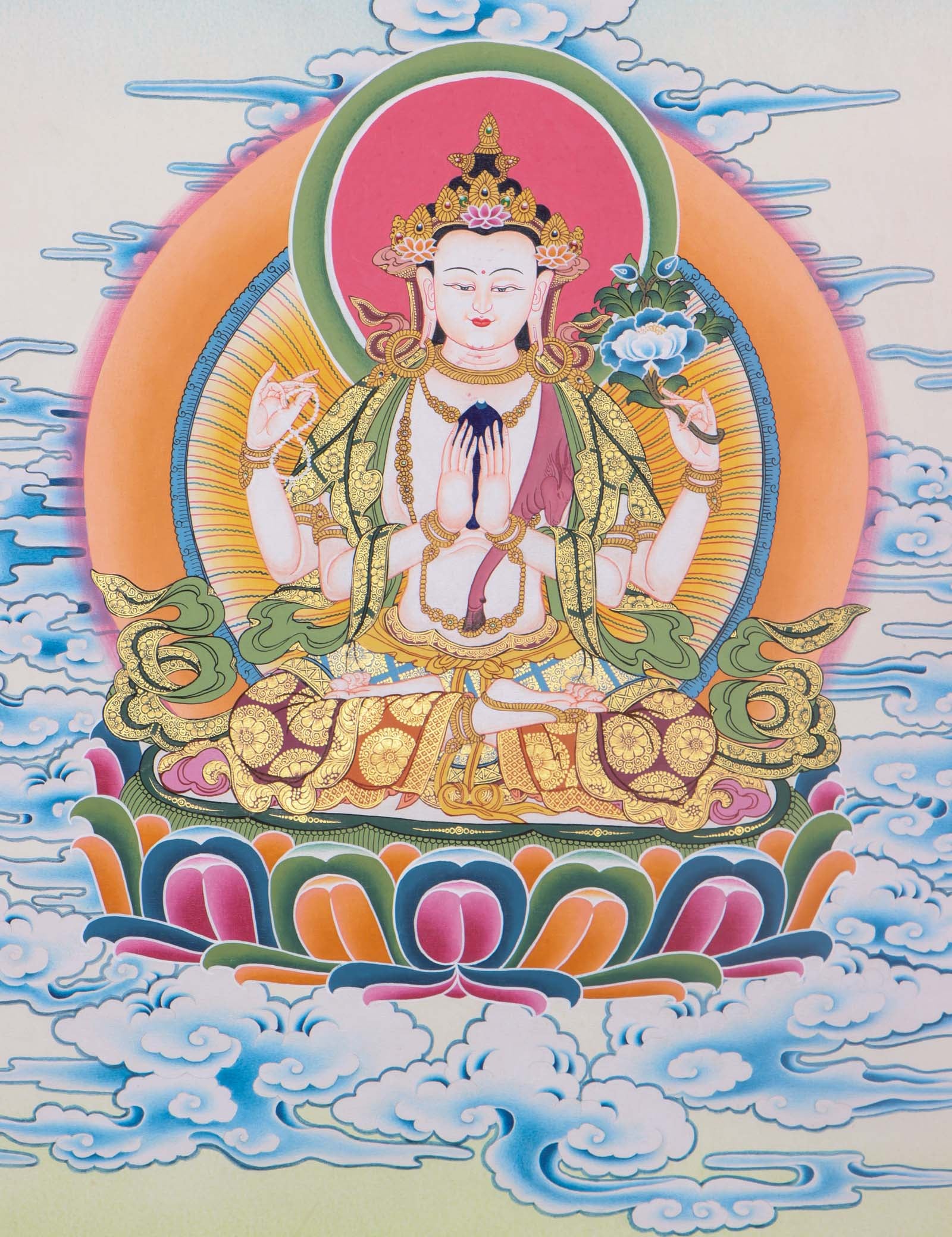 Chenrezig Thangka Painting