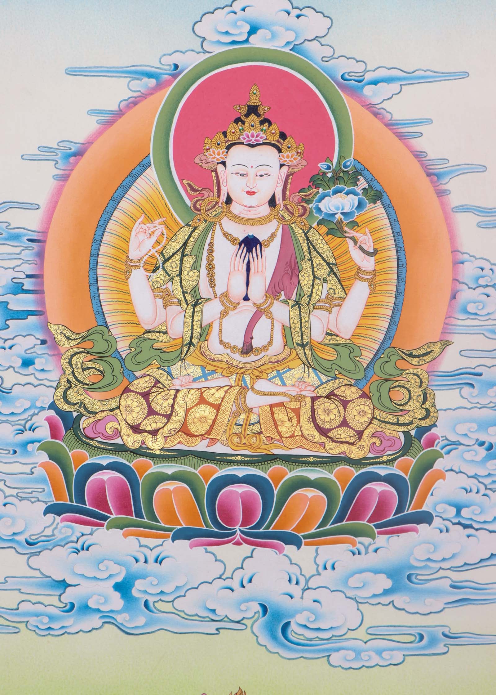 Chenrezig Thangka Painting