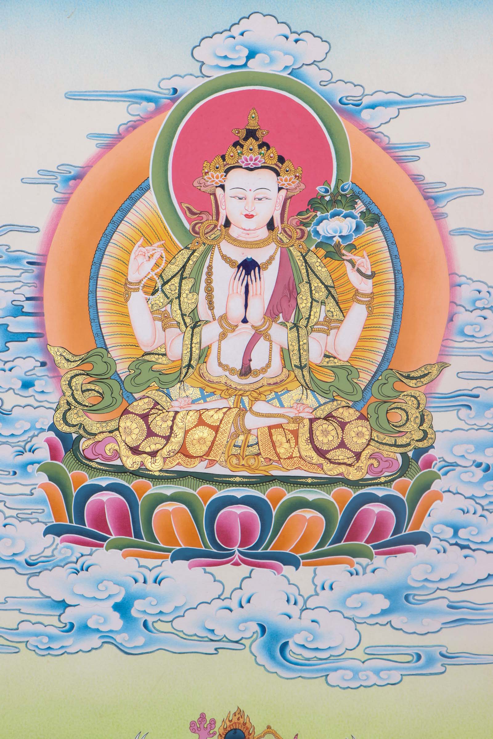 Chenrezig Thangka Painting