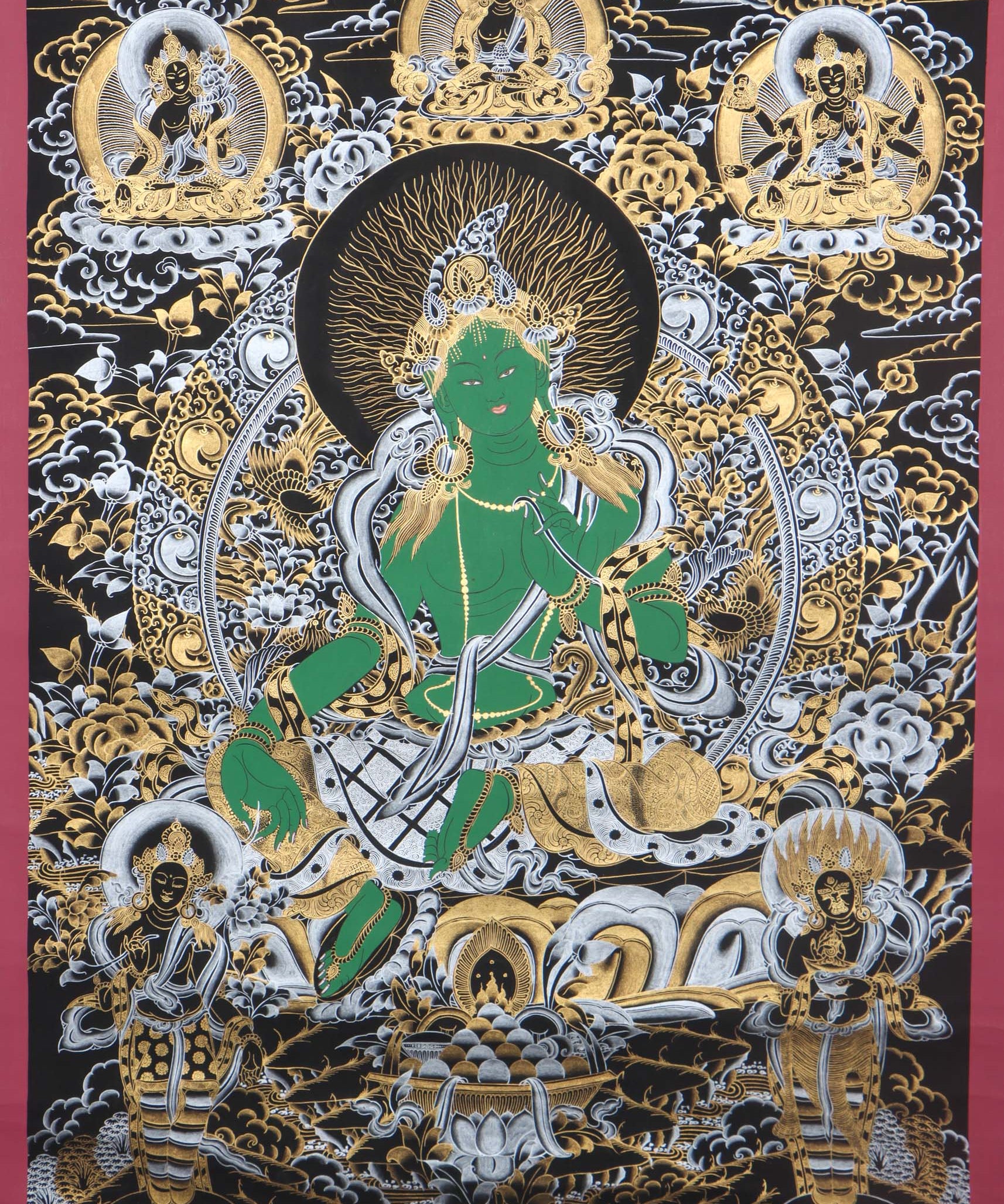 Green Tara Thangka - Himalayas Shop