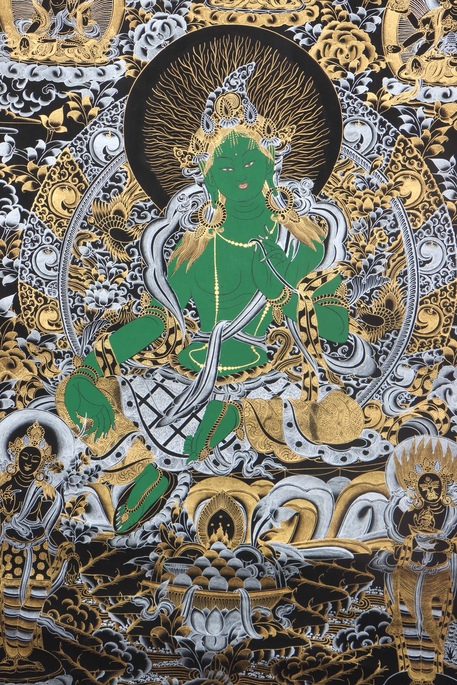 Green Tara Thangka - Himalayas Shop