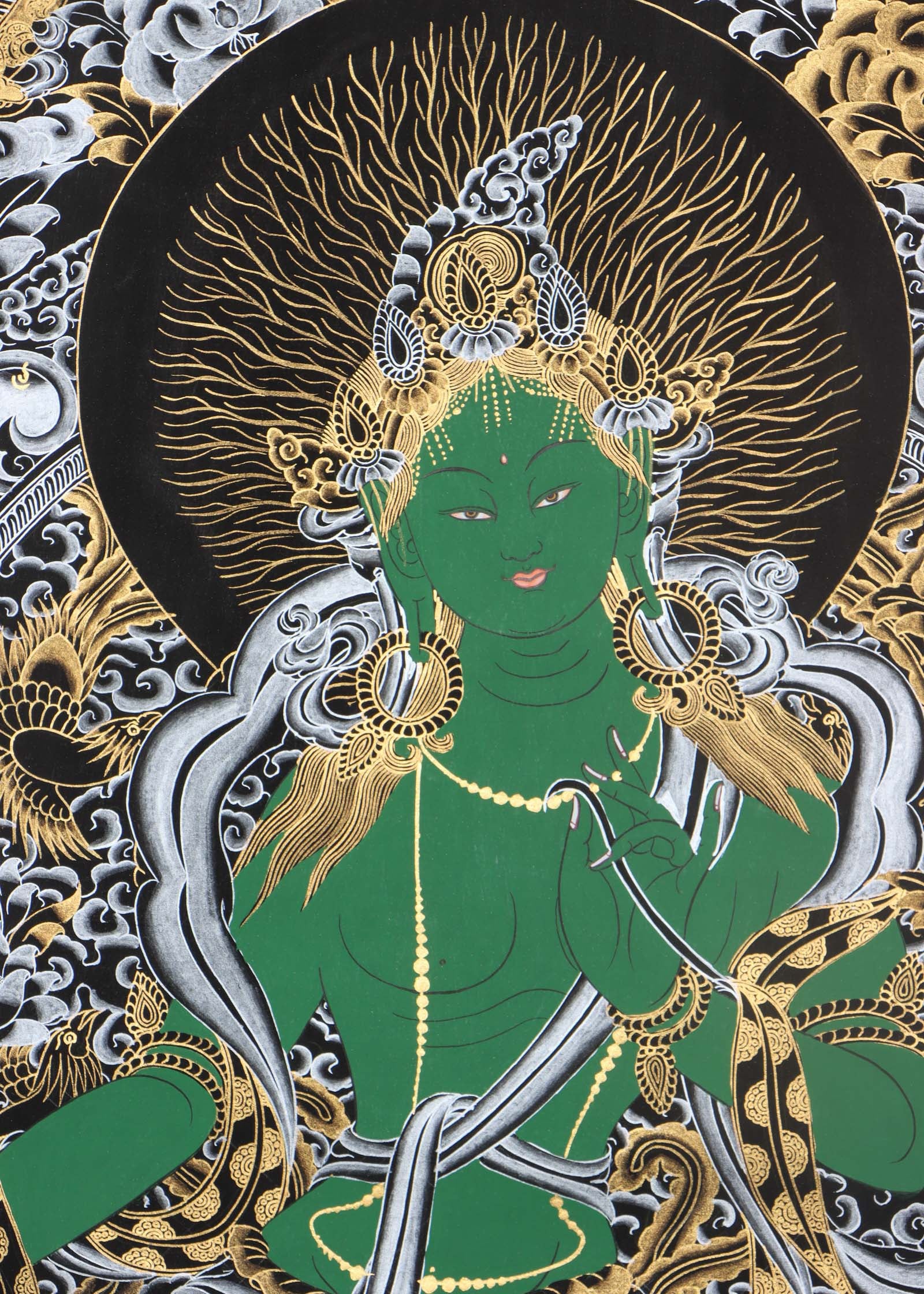 Green Tara Thangka - Himalayas Shop
