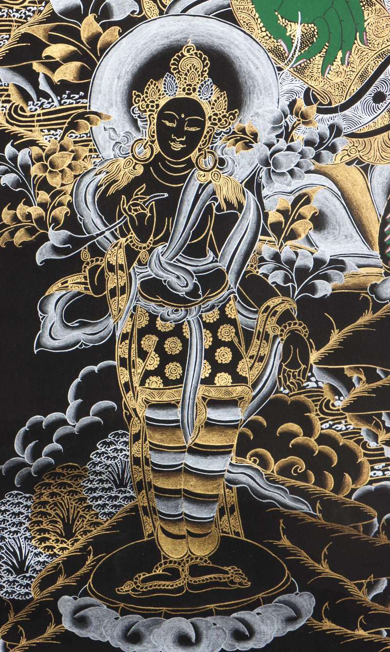 Green Tara Thangka - Himalayas Shop