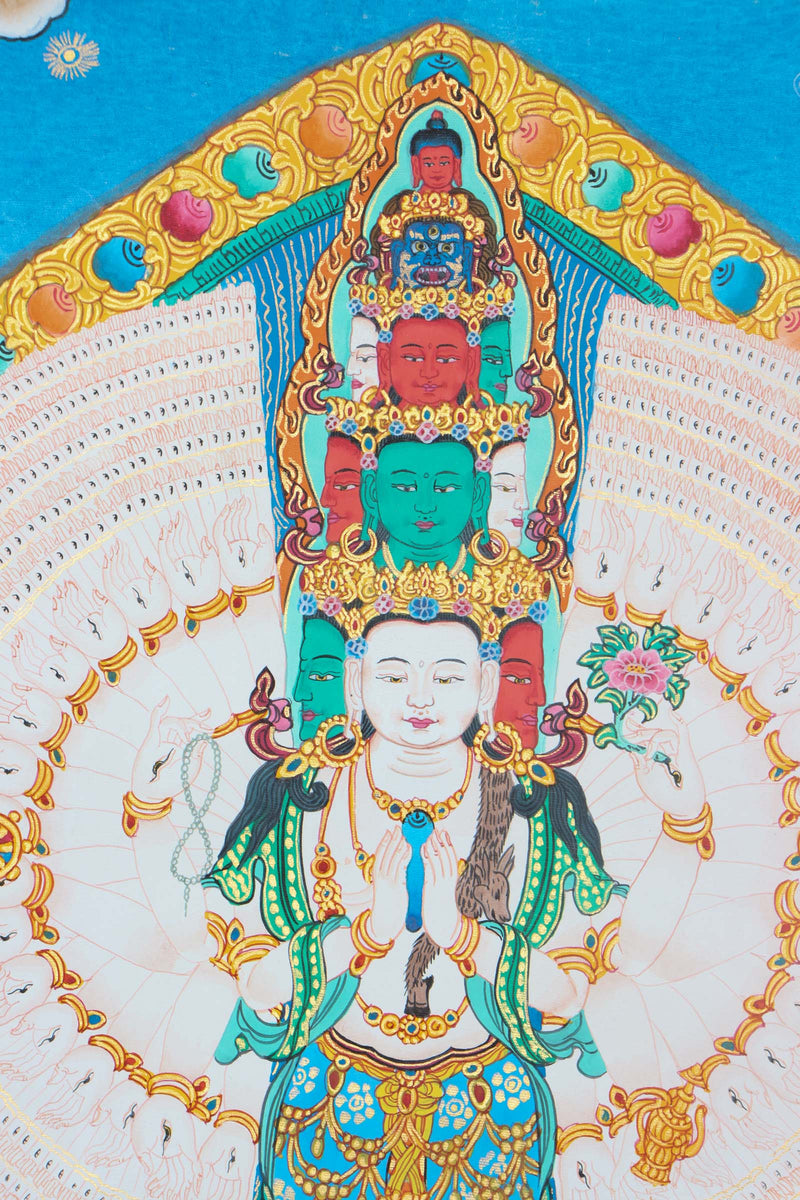 1000 arm Avalokiteshvara Thangka - Himalayas Shop