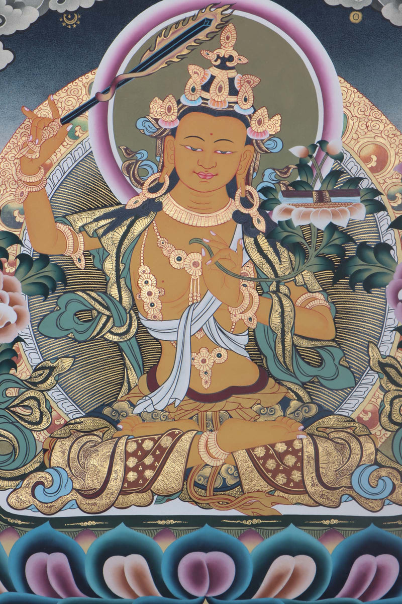 Authentic Prajnaparmita, Manjushri Thangka Art - Himalayas Shop