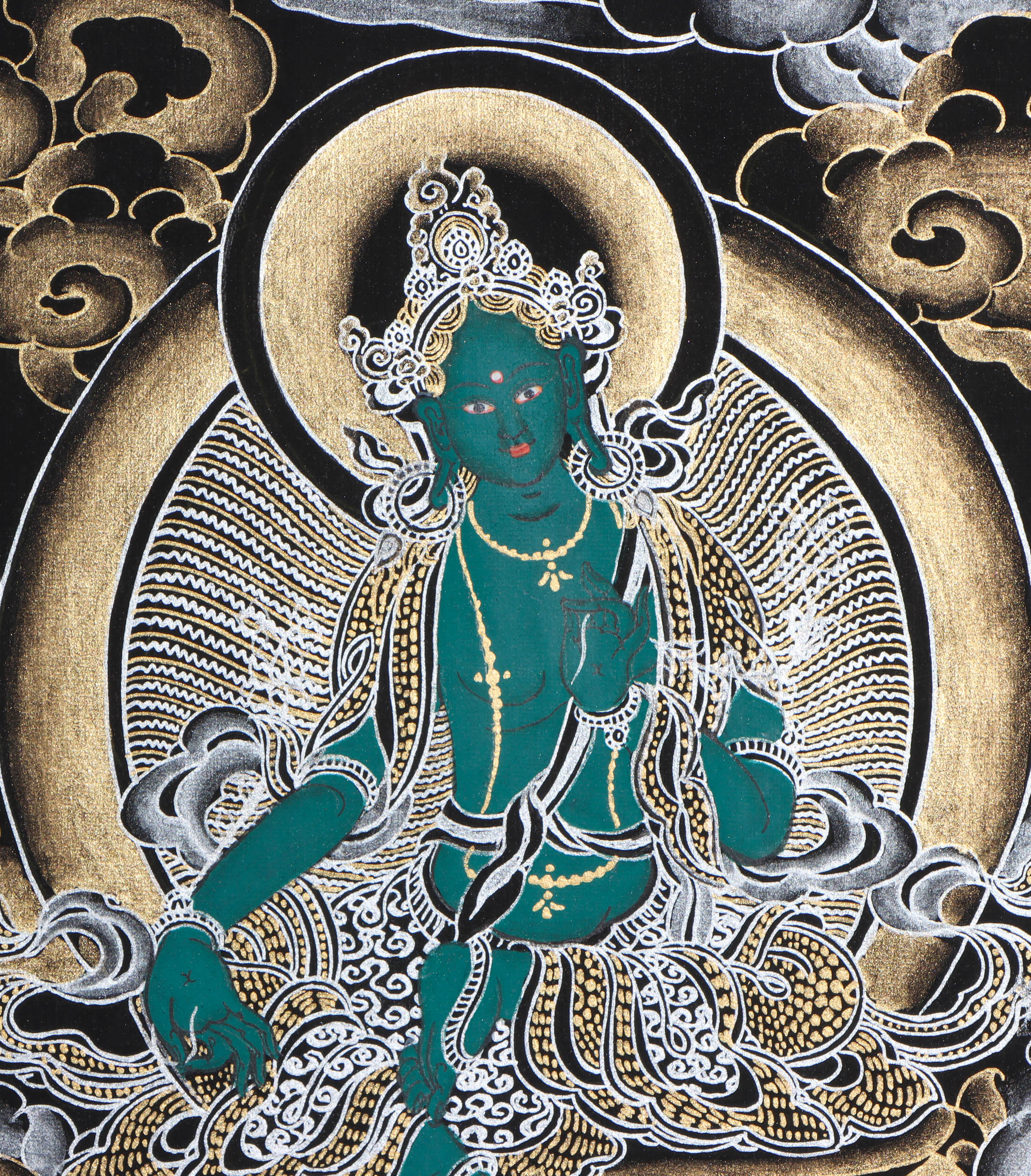 Shakyamuni  Buddha Thangka Painting - Painted only using natural stone color - Himalayas ShopBuddha Thangka Painting - Painted only using natural stone color - Himalayas Shop