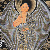 Shakyamuni  Buddha Thangka Painting - Painted only using natural stone color - Himalayas ShopBuddha Thangka Painting - Painted only using natural stone color - Himalayas Shop